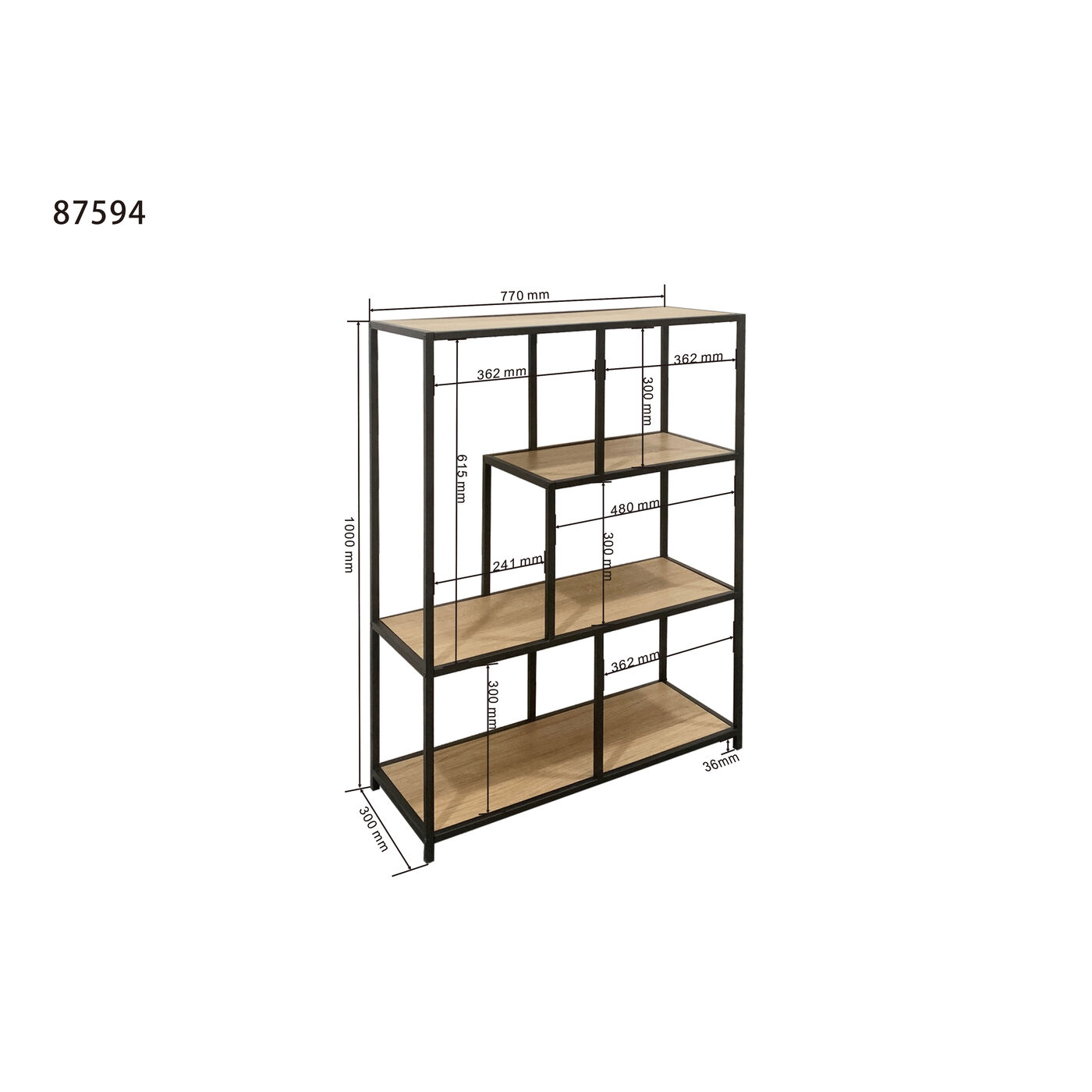 Стеллаж Loftie Nature ракурс 4