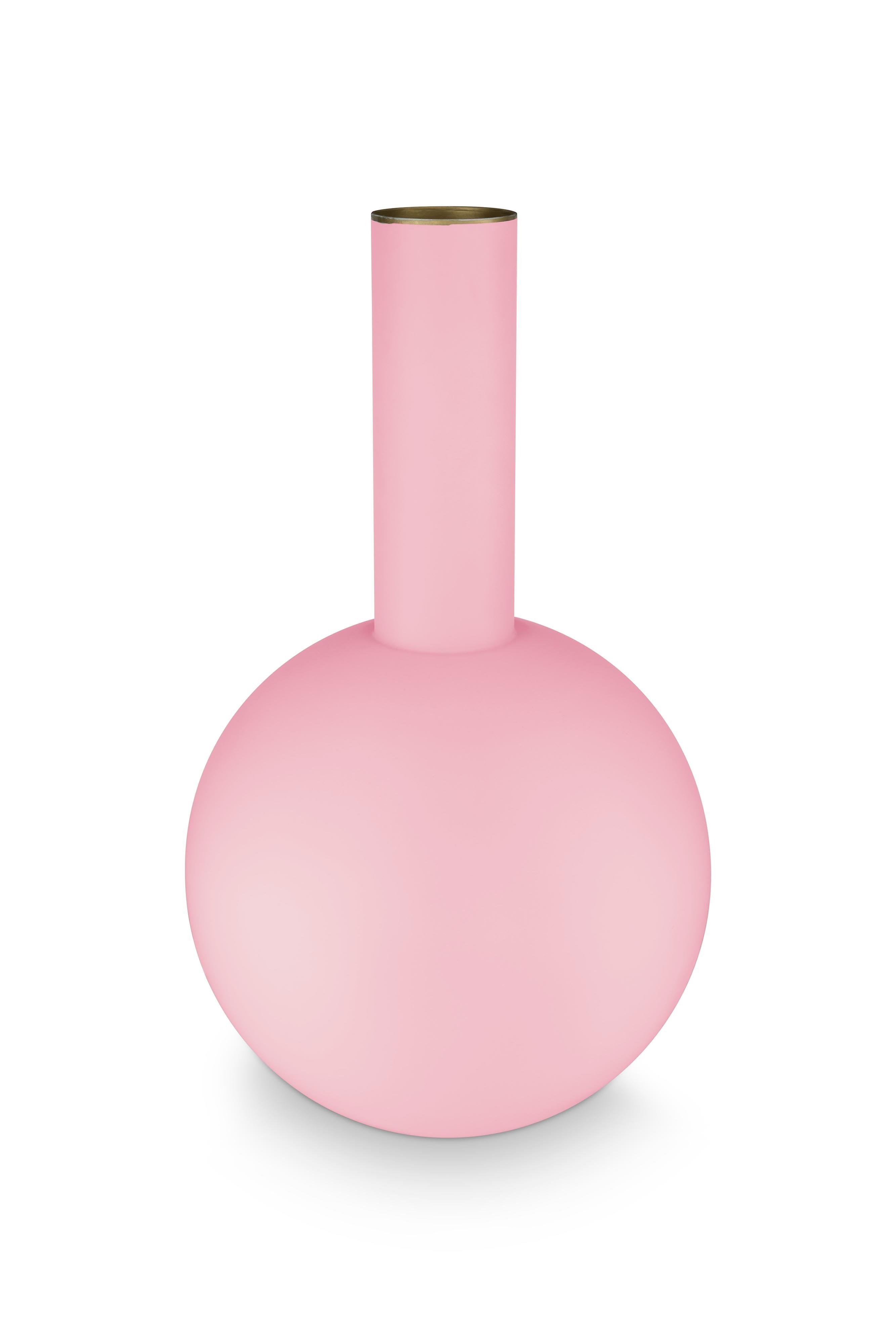 Ваза Metal Large Matt Light Pink, 24,5х42 см ракурс 2