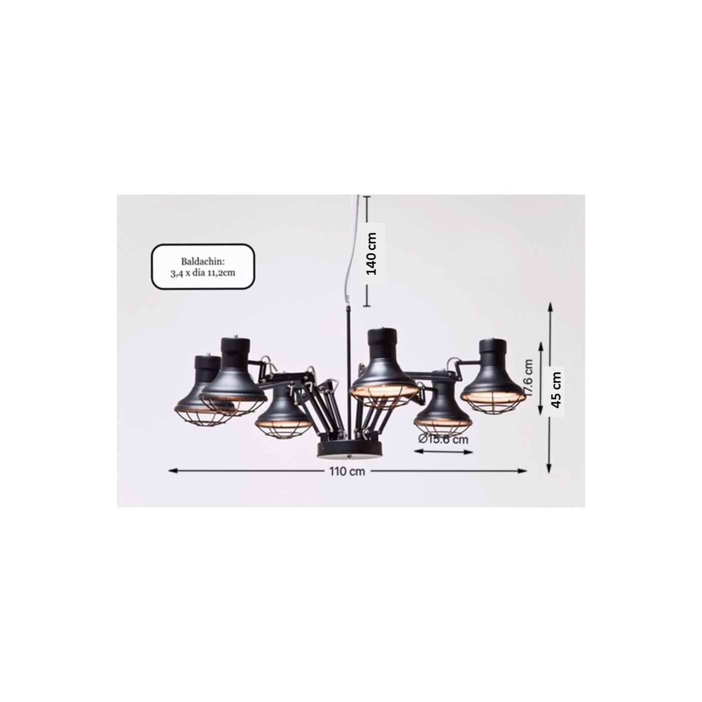 Светильник подвесной Spider Multi 6-lite ракурс 12