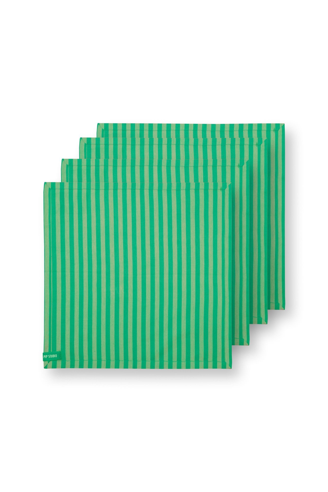 Набор (4 шт.) салфеток сервировочных Stripes Green ракурс 5