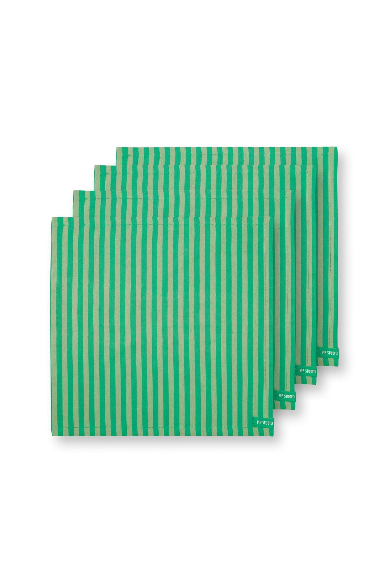 Набор (4 шт.) салфеток сервировочных Stripes Green ракурс 2