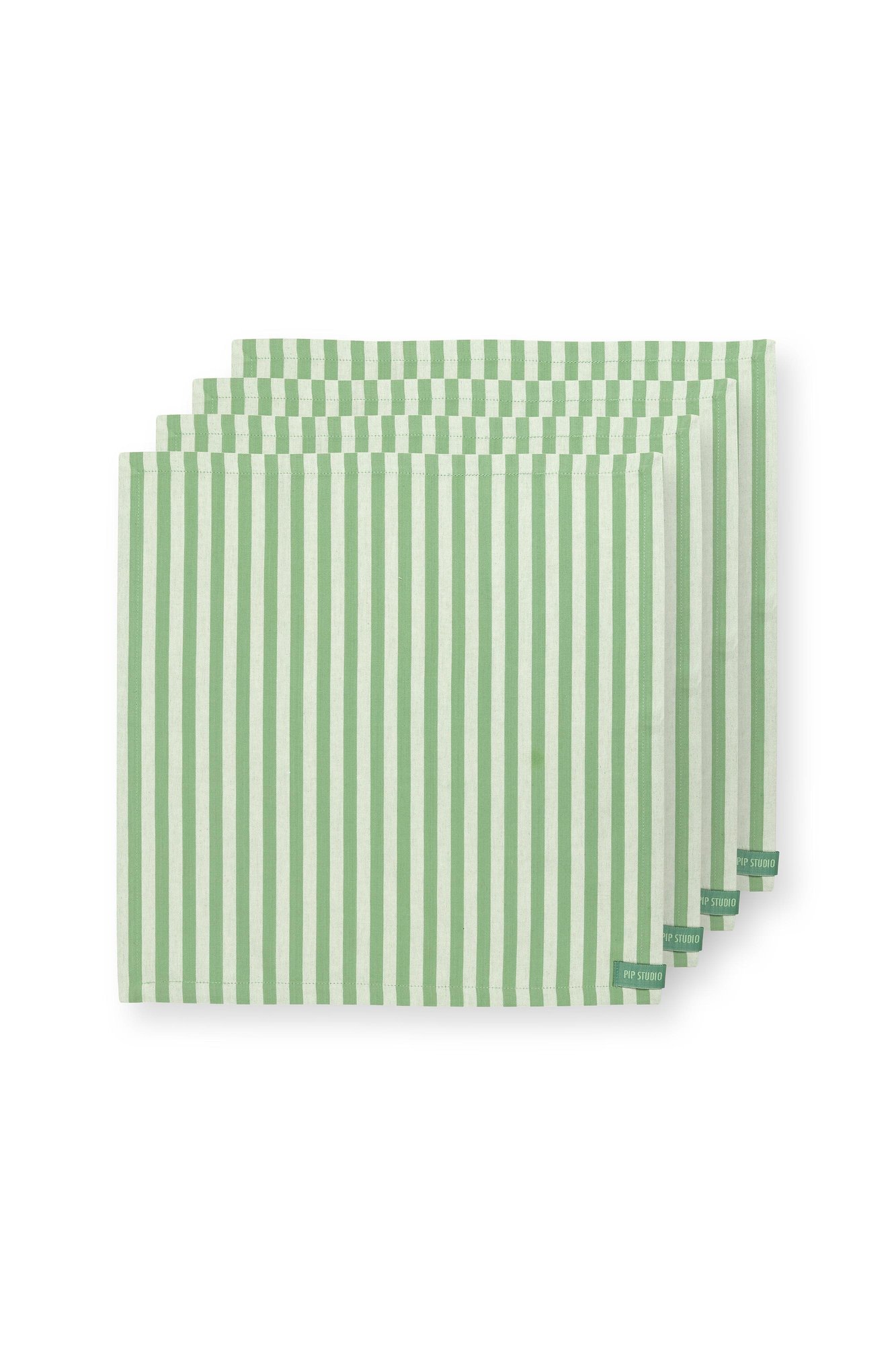 Набор (4 шт.) салфеток сервировочных Stripes Light Green ракурс 2
