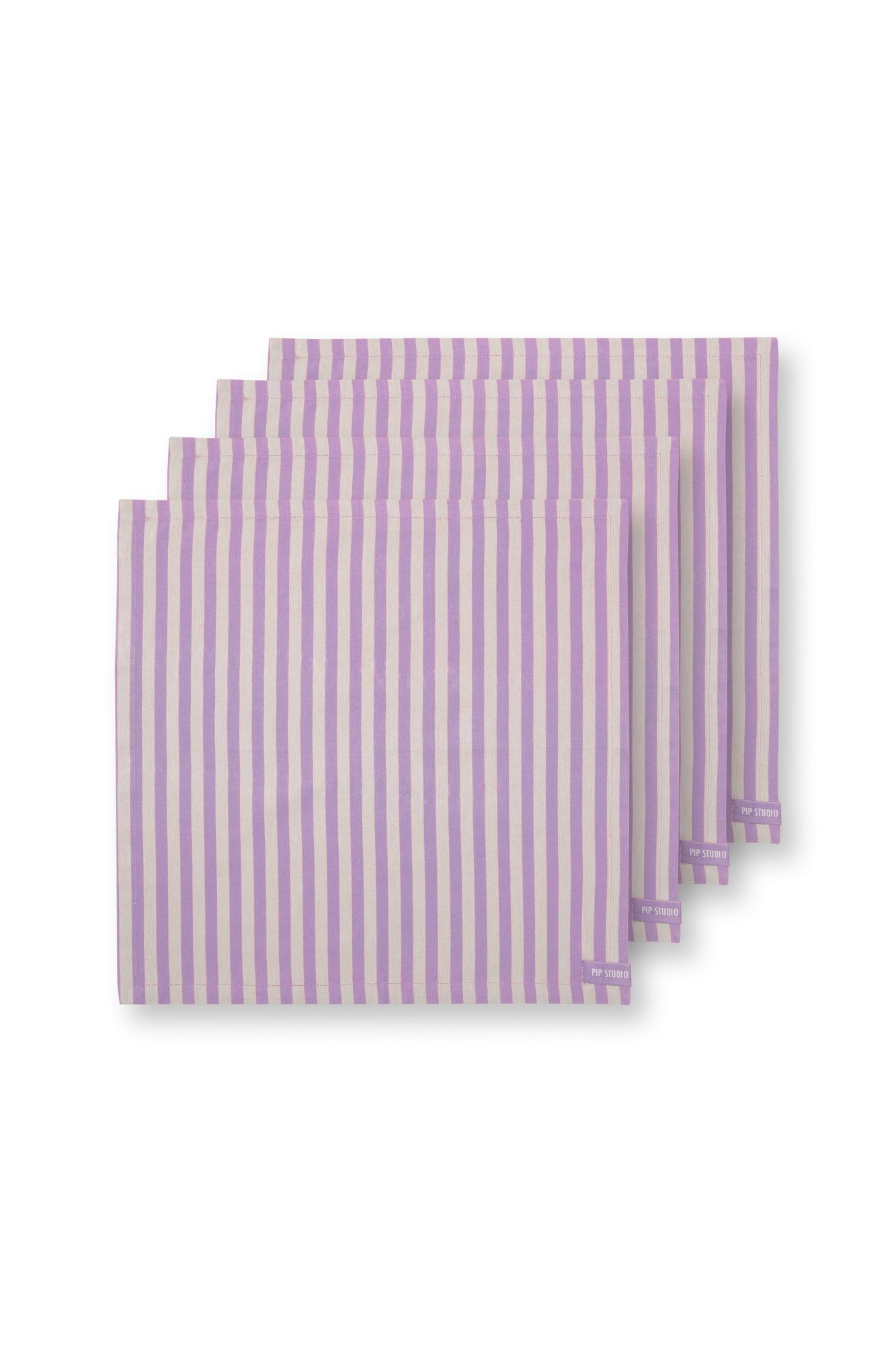 Набор (4 шт.) салфеток сервировочных Stripes Lilac ракурс 2