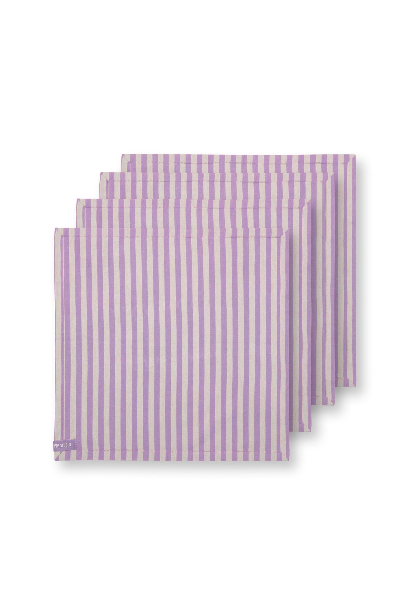 Набор (4 шт.) салфеток сервировочных Stripes Lilac ракурс 5