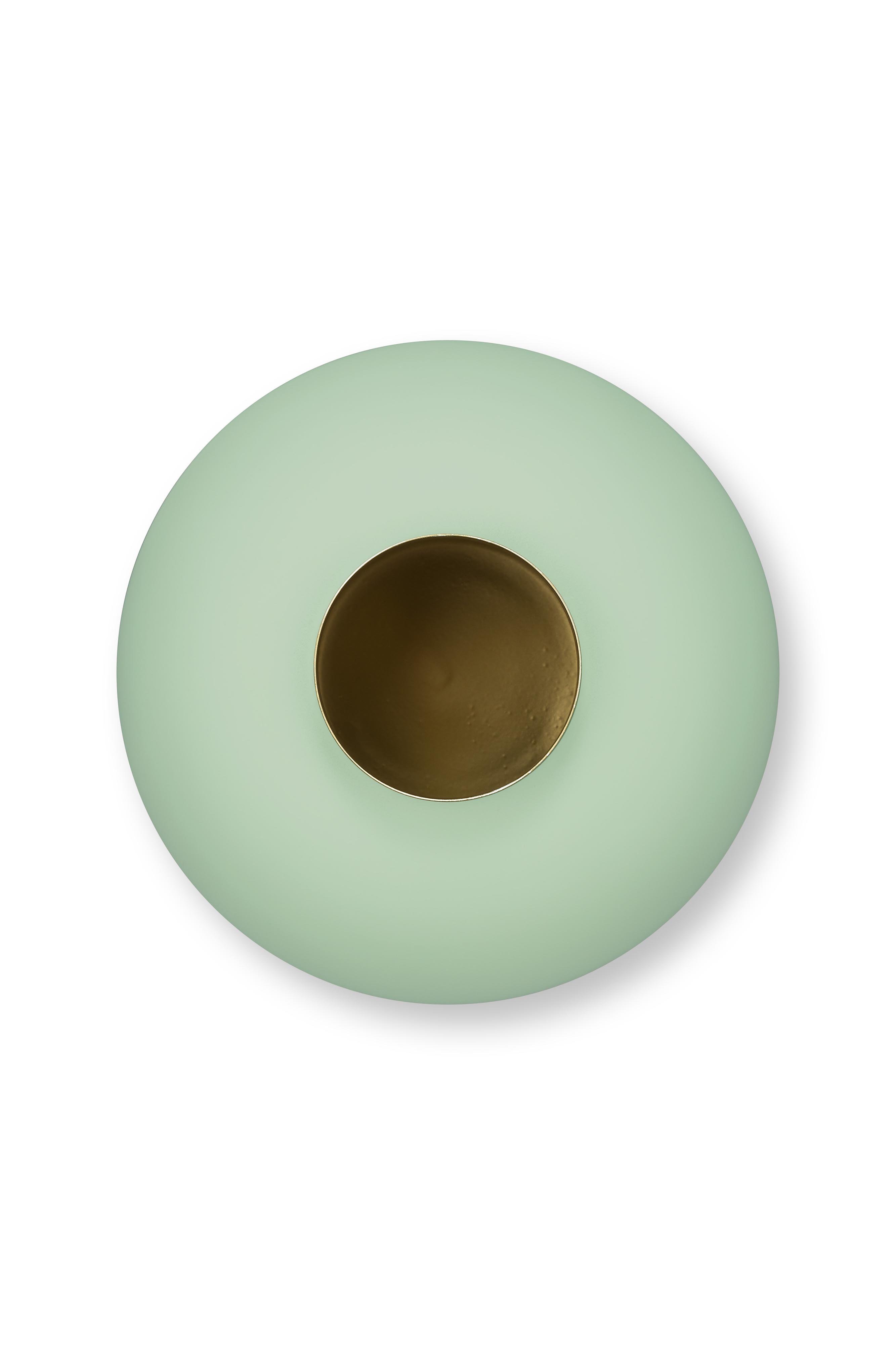 Ваза Metal Matt Bright Green, 23 см ракурс 3