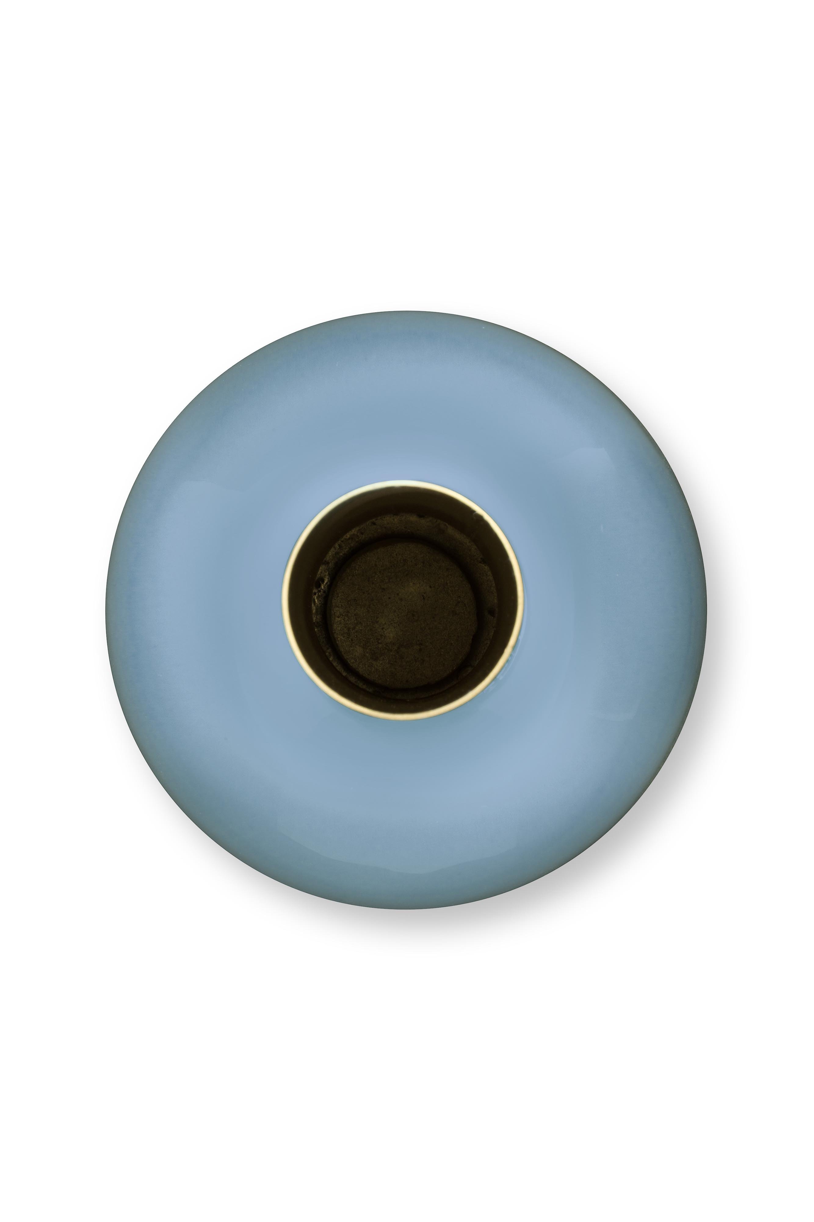 Ваза Metal Medium Light Blue, 19х33 см ракурс 3