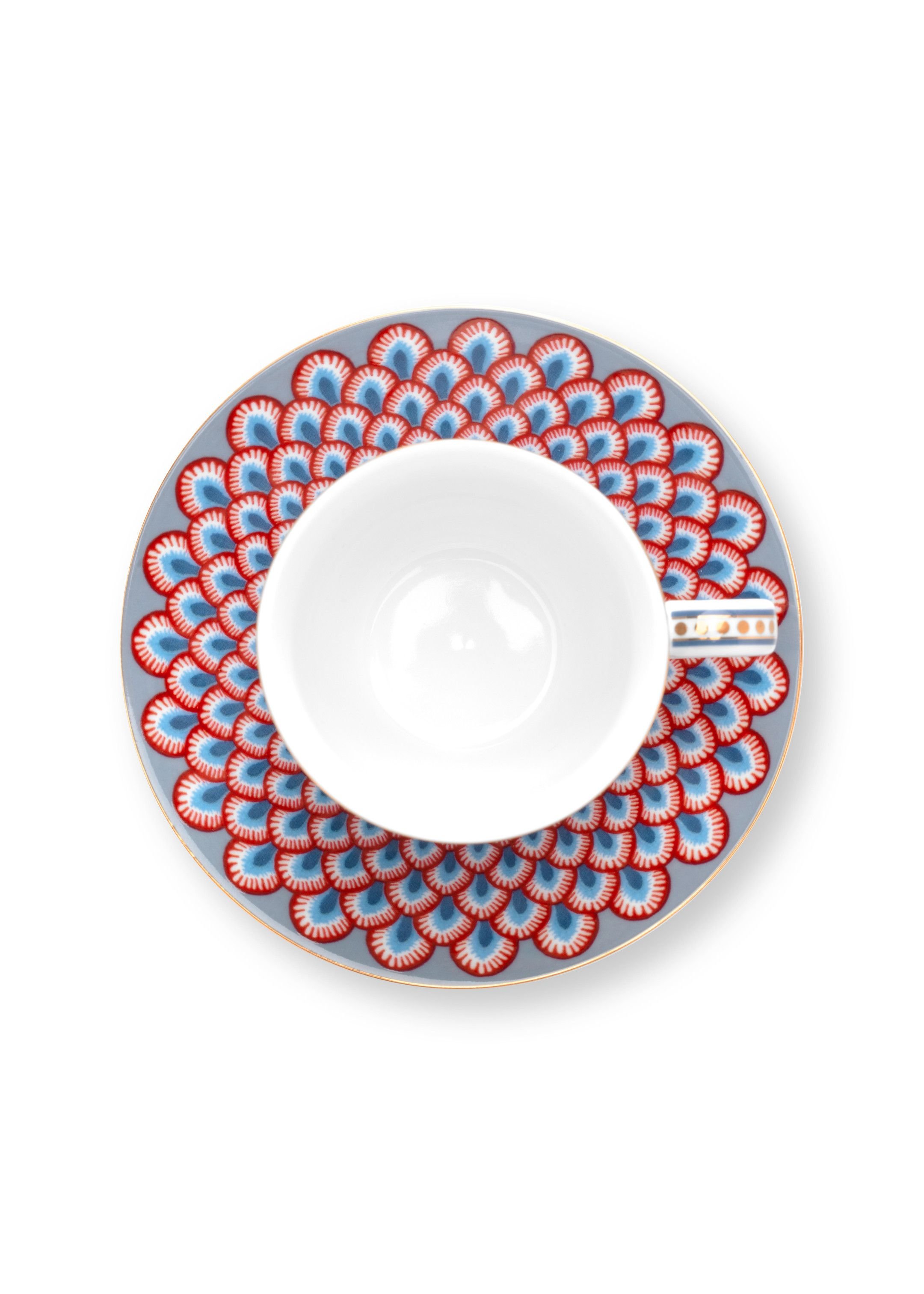 Набор чашек для эспрессо с блюдцами (2 шт. по 120 мл) Flower Festival Light Blue ракурс 5