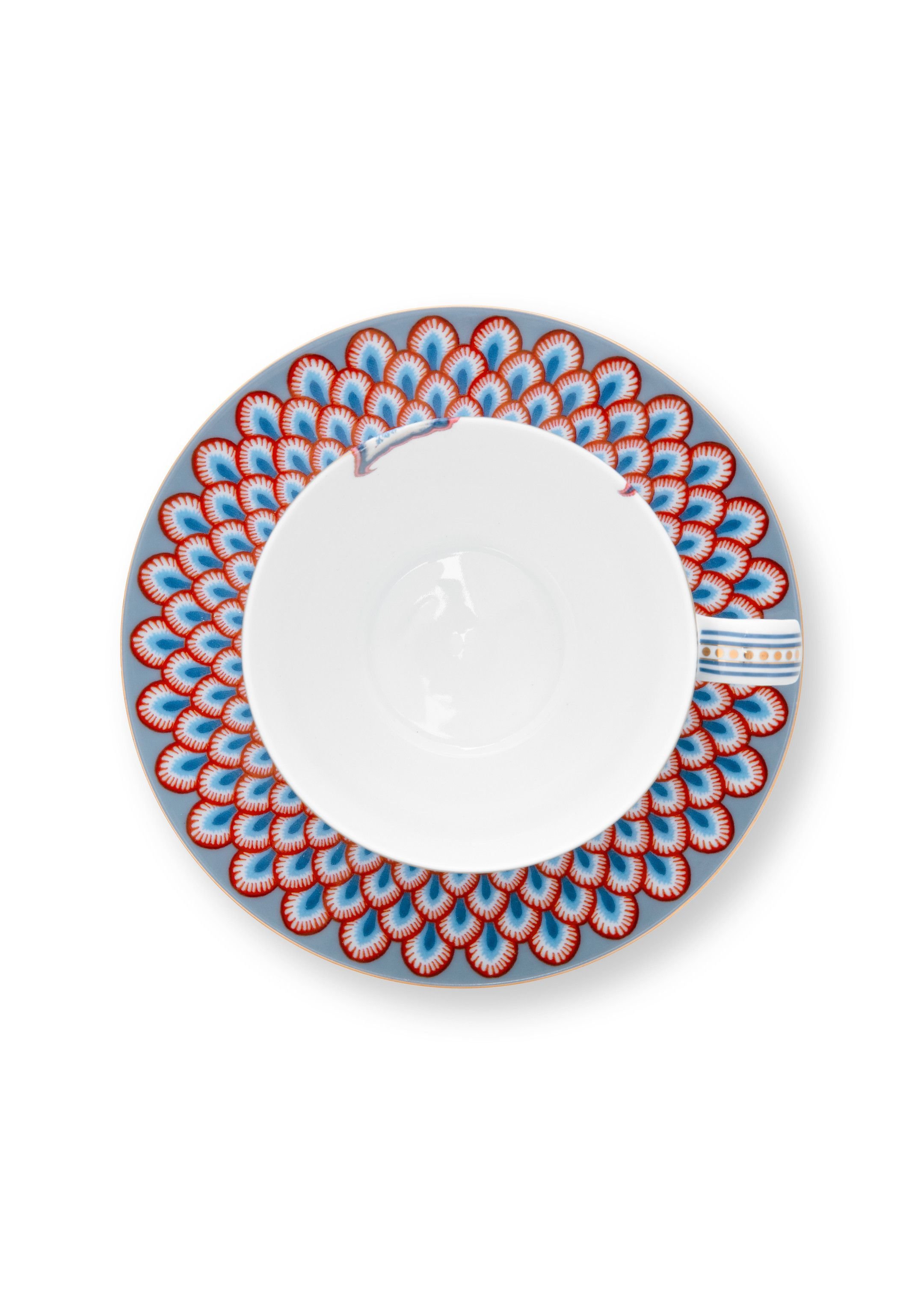 Набор чашек с блюдцами (4 пр.) Flower Festival Light Blue ракурс 5