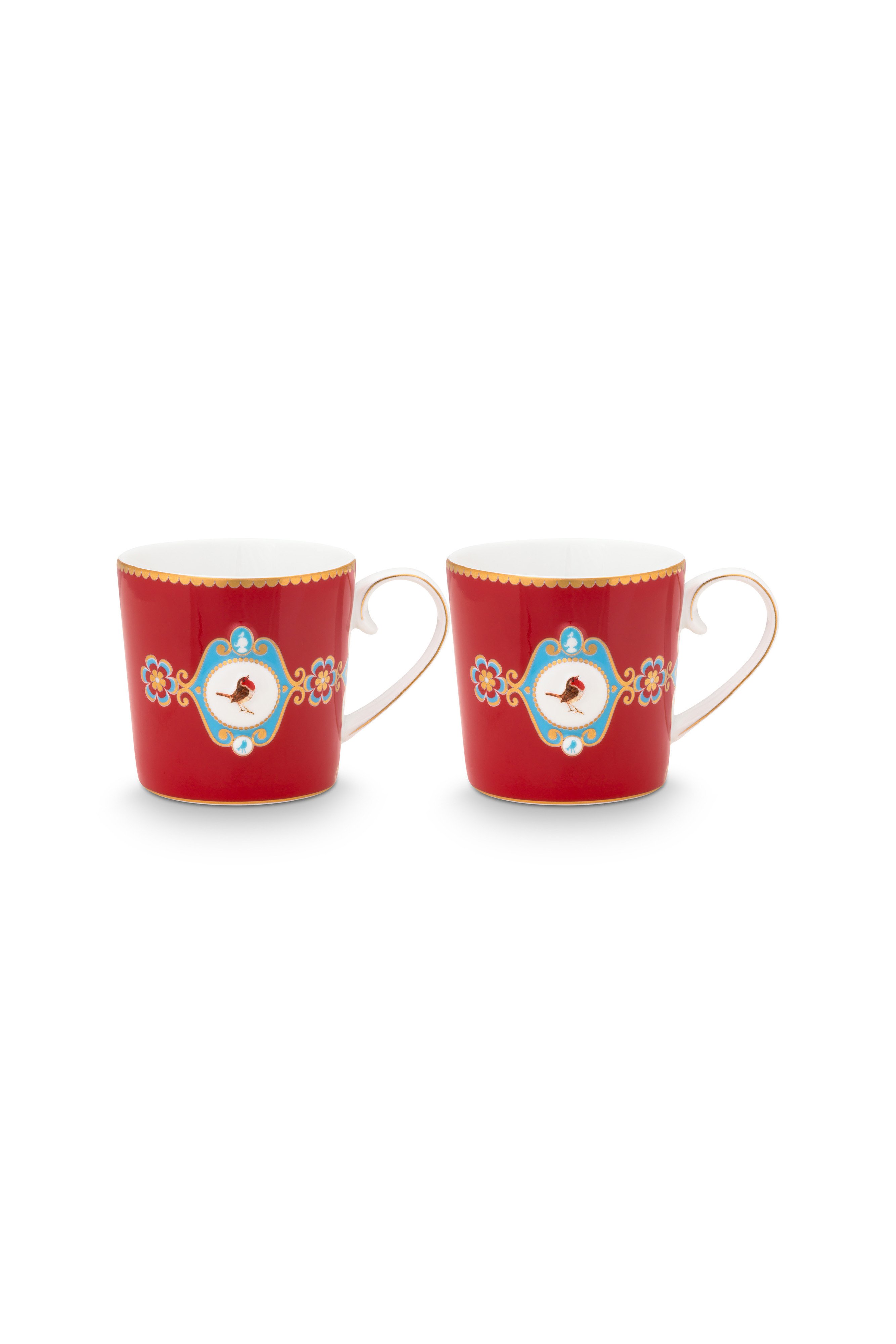 Набор кружек маленьких (2 шт.) Love Birds Medallion Red ракурс 3