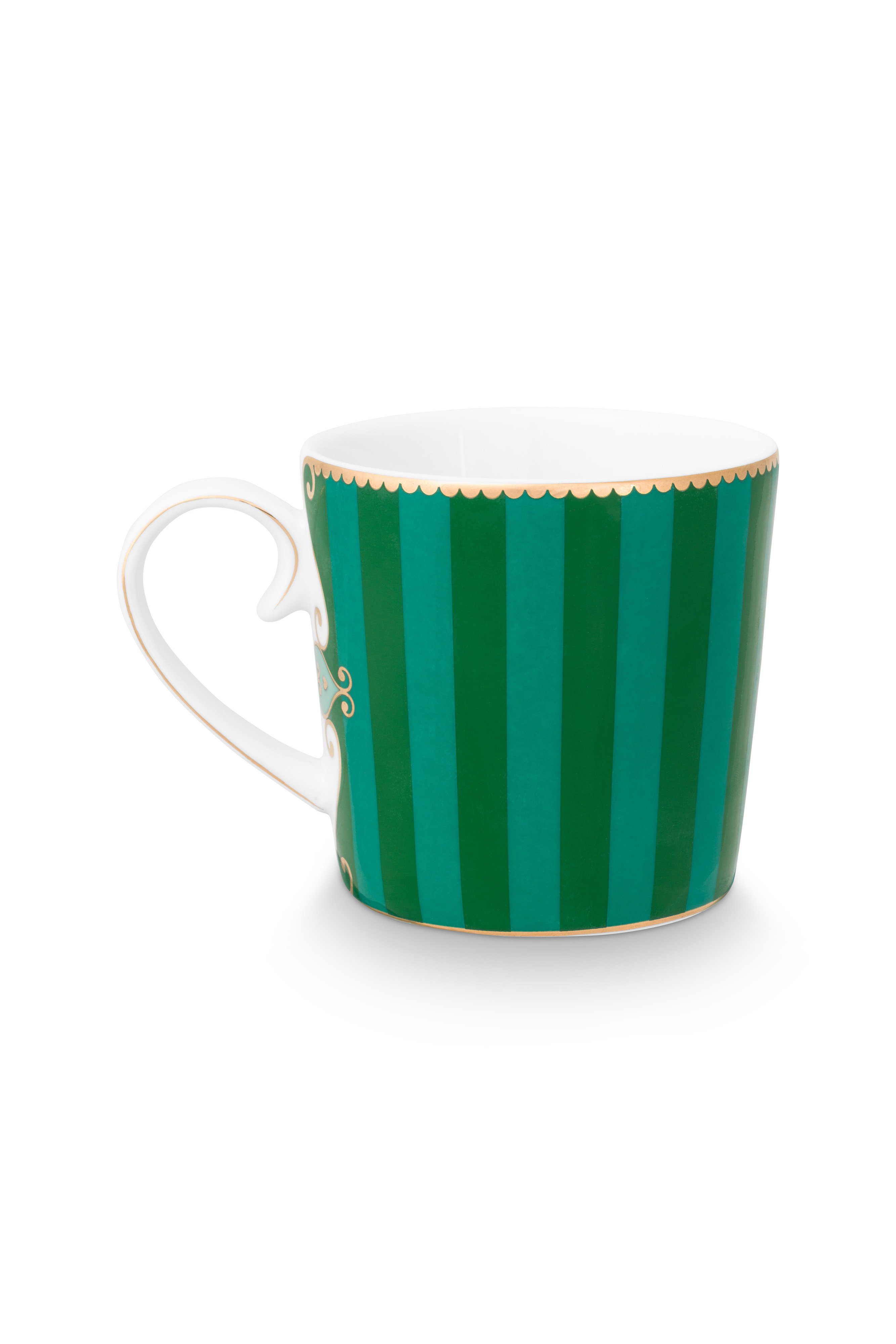Набор кружек маленьких (2 шт.) Love Birds Medallion Stripes Emerald-Green ракурс 5