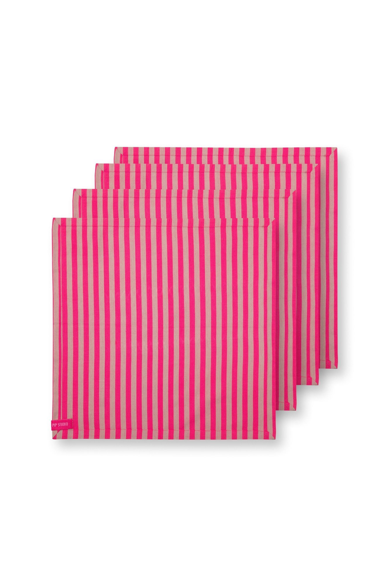 Набор (4 шт.) салфеток сервировочных Stripes Pink ракурс 5