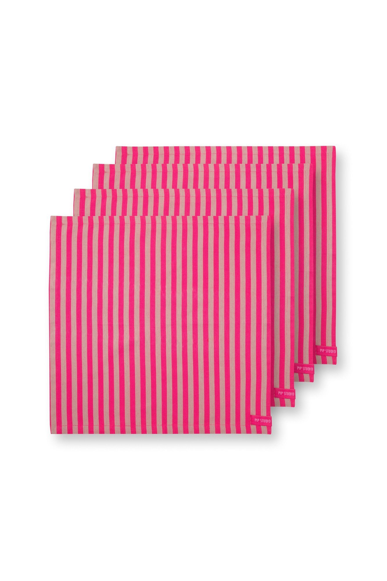 Набор (4 шт.) салфеток сервировочных Stripes Pink ракурс 2