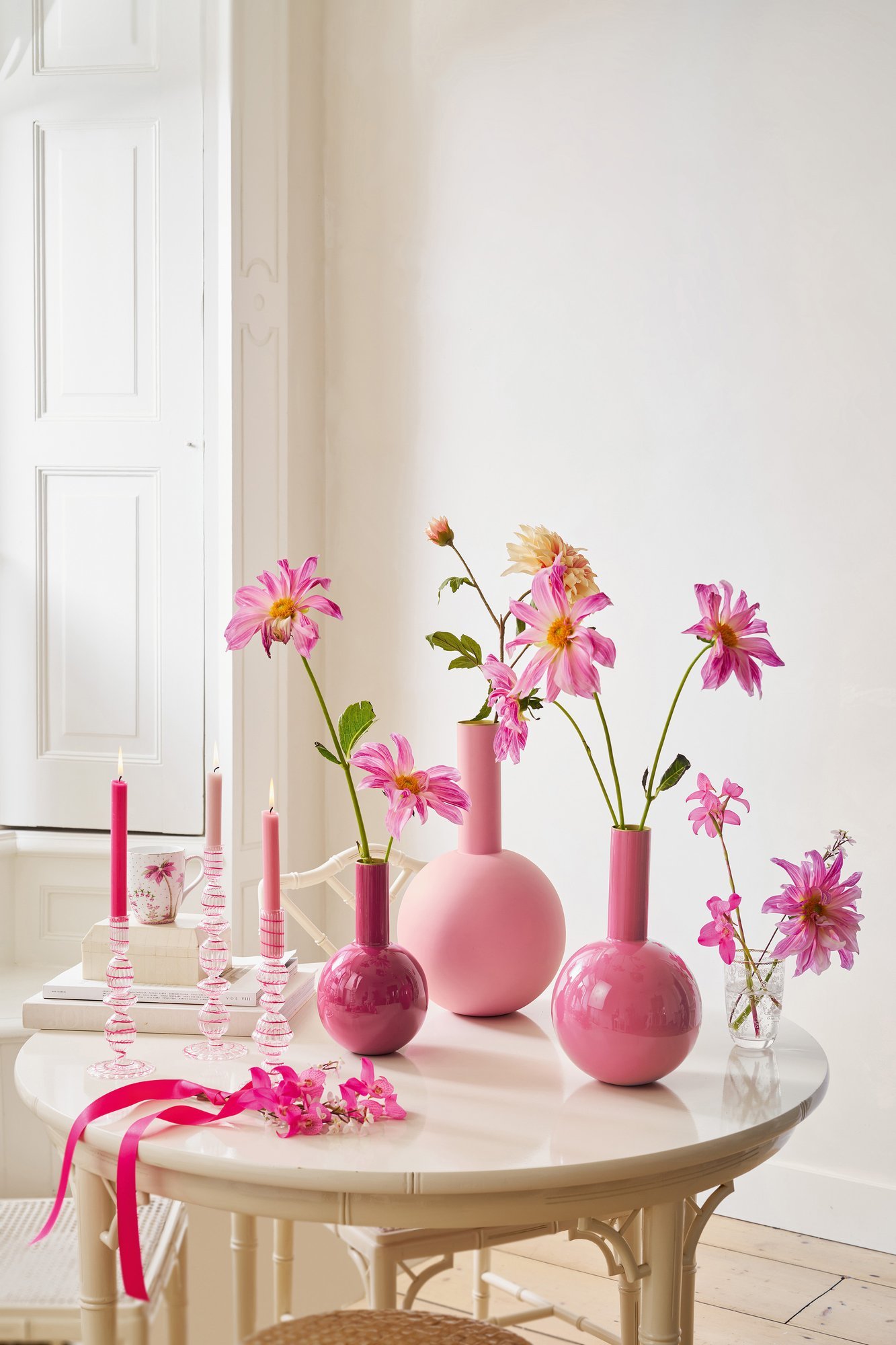 Ваза Metal Medium Pink, 19х33 см ракурс 5