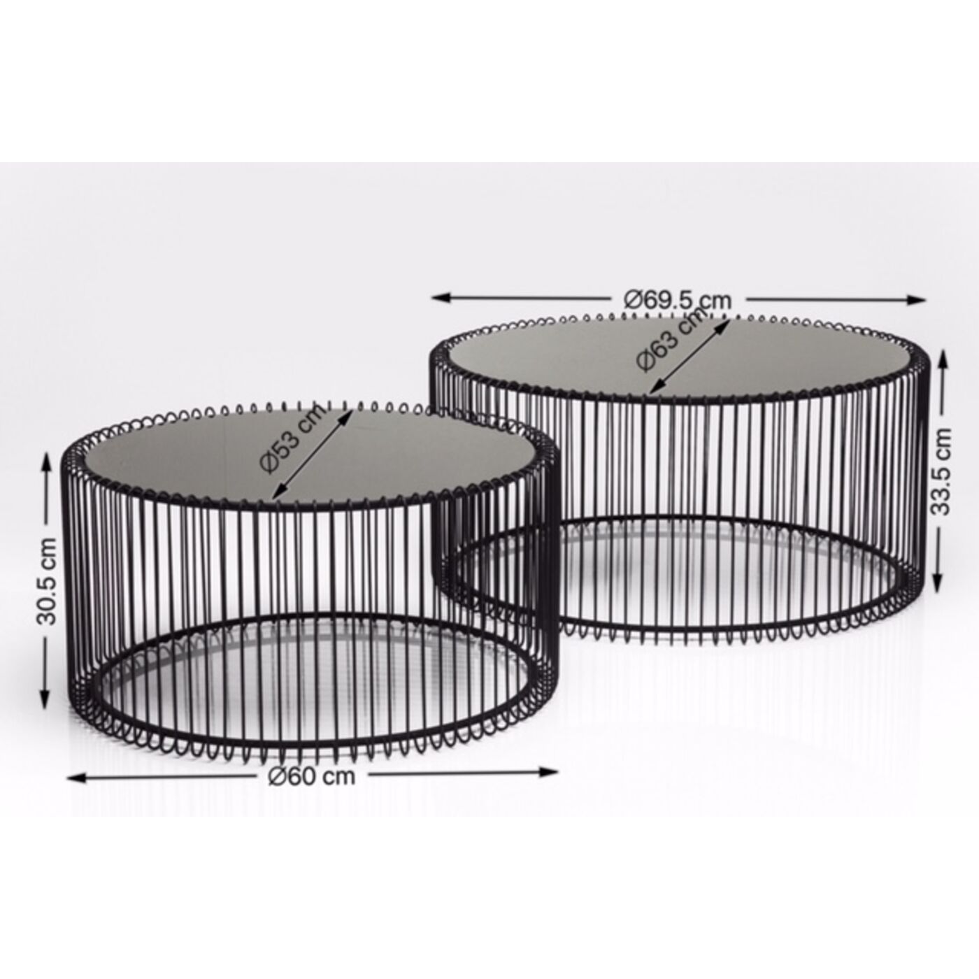 Стол кофейный Wire Black (2 шт.) ракурс 6