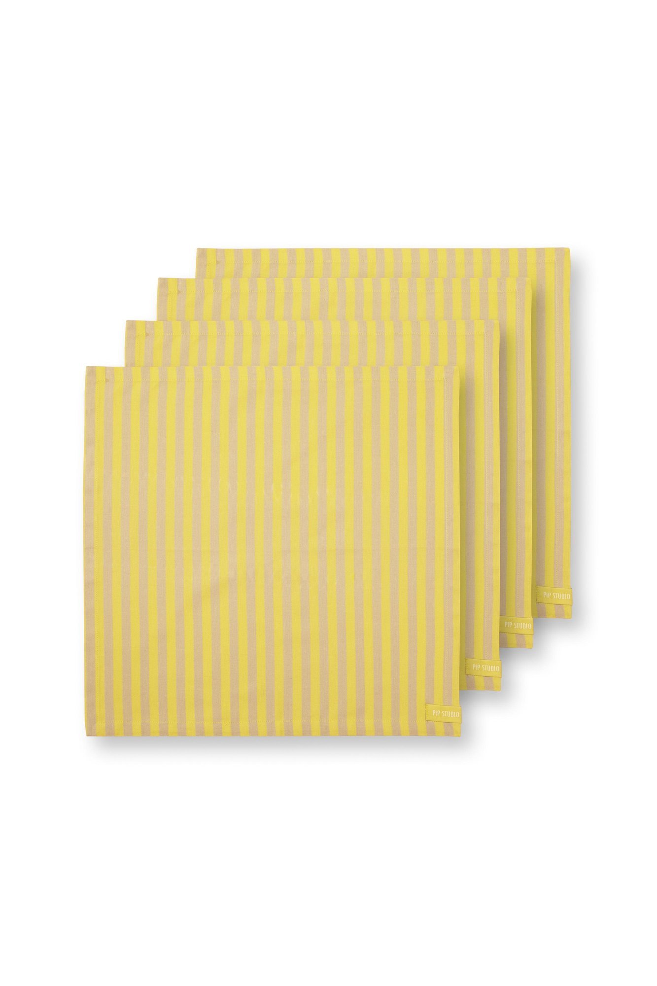 Набор (4 шт.) салфеток сервировочных Stripes Yellow ракурс 2
