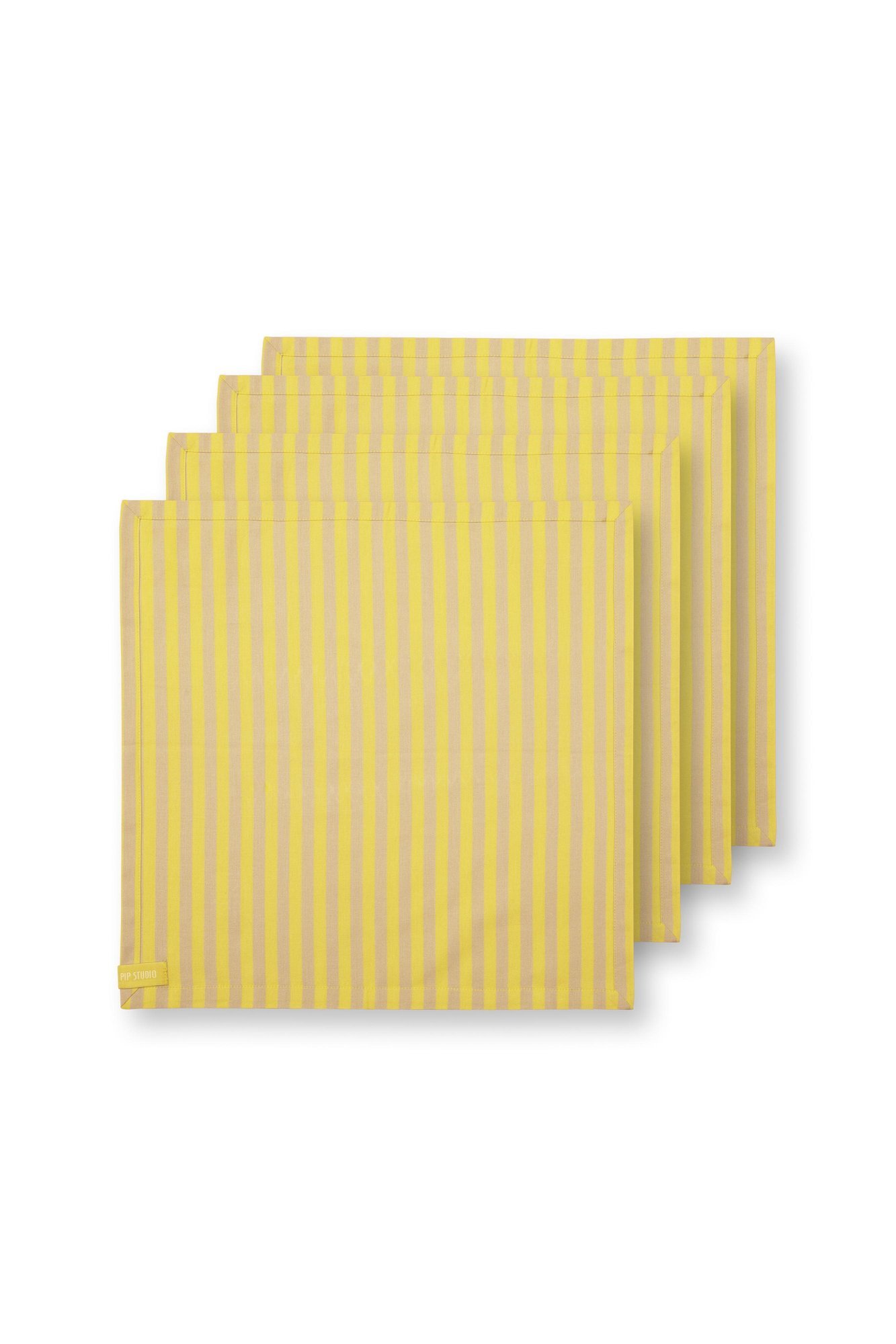 Набор (4 шт.) салфеток сервировочных Stripes Yellow ракурс 5