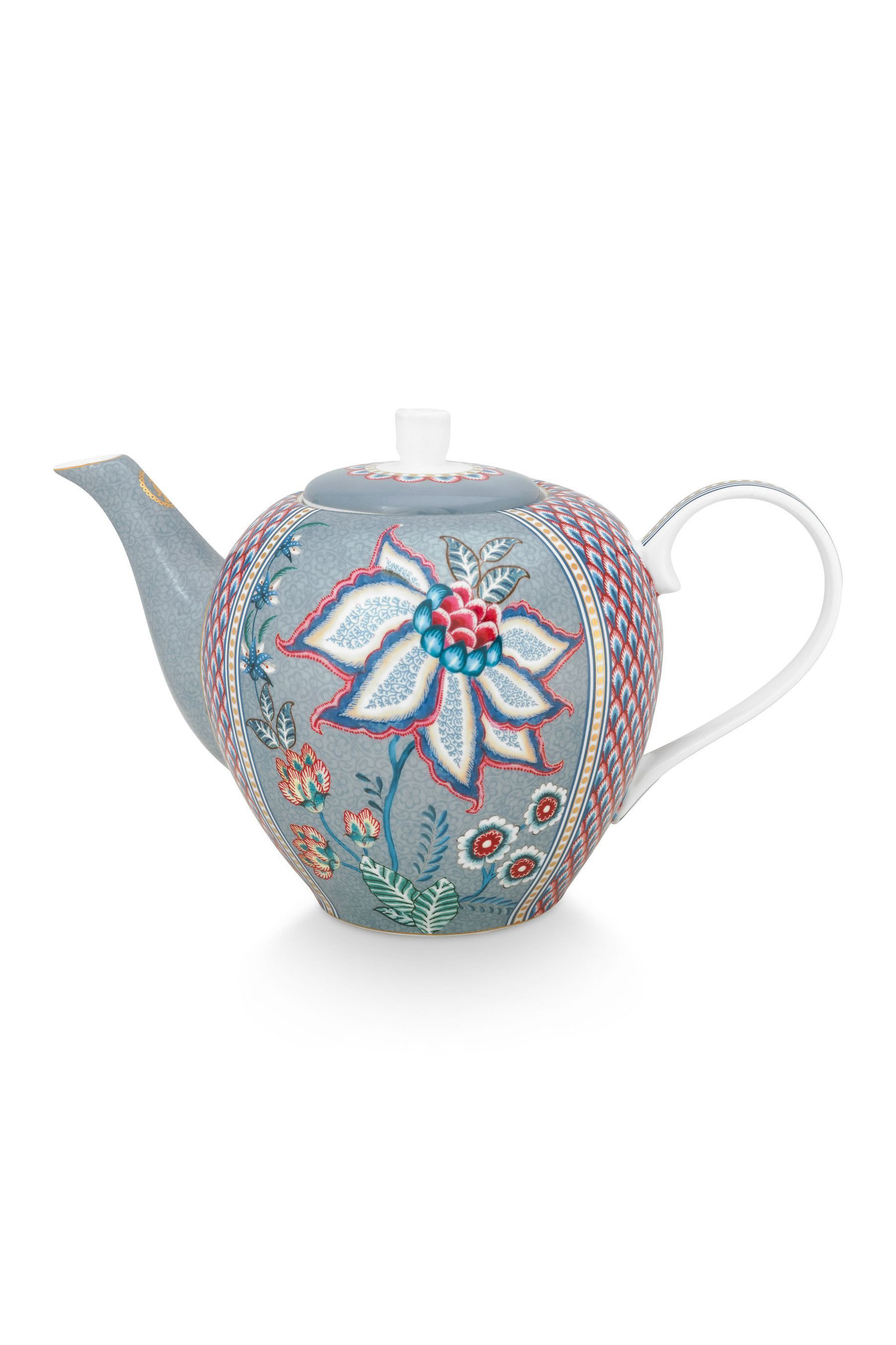 Чайник заварочный большой Flower Festival Light Blue ракурс 2