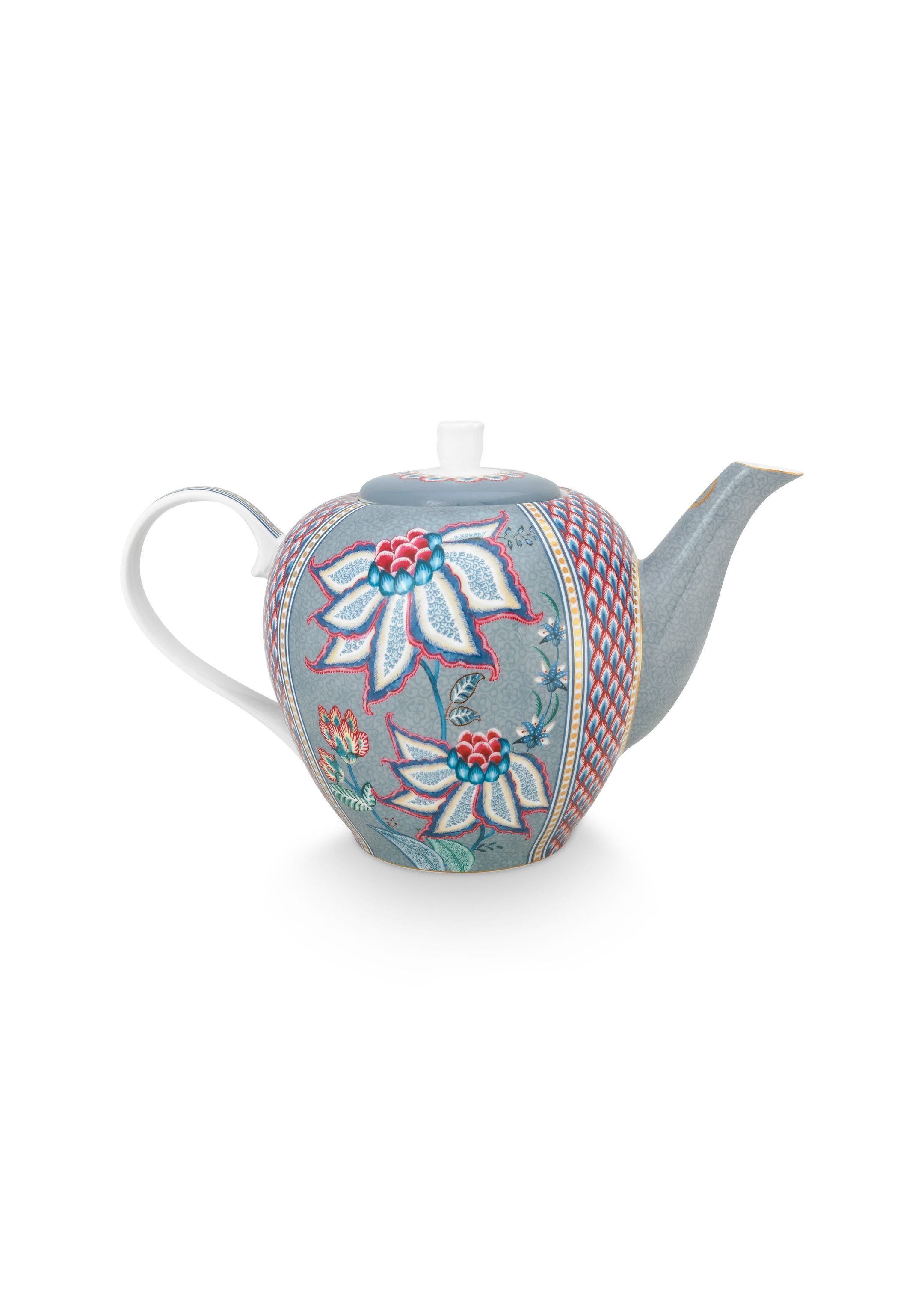 Чайник заварочный большой Flower Festival Light Blue ракурс 3