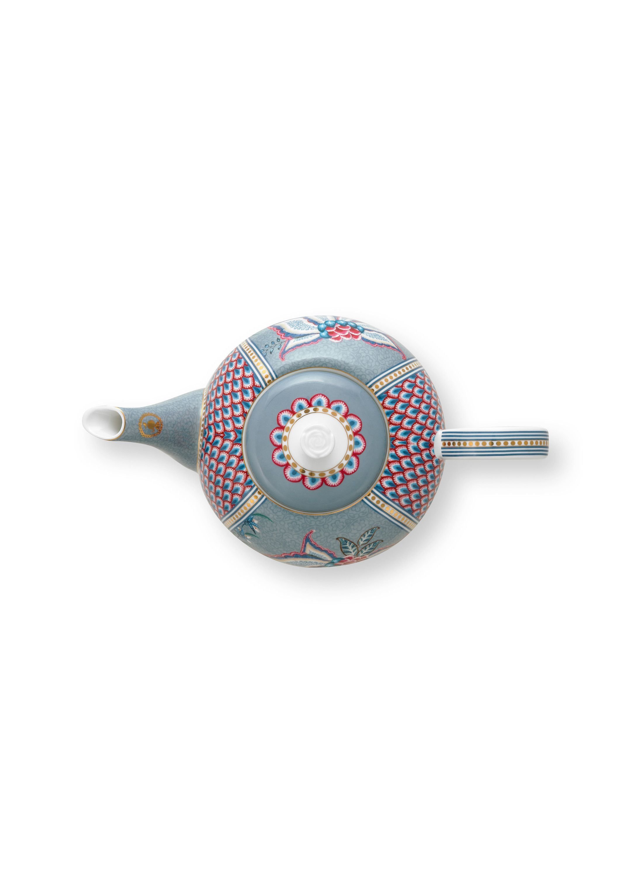 Чайник заварочный большой Flower Festival Light Blue ракурс 4