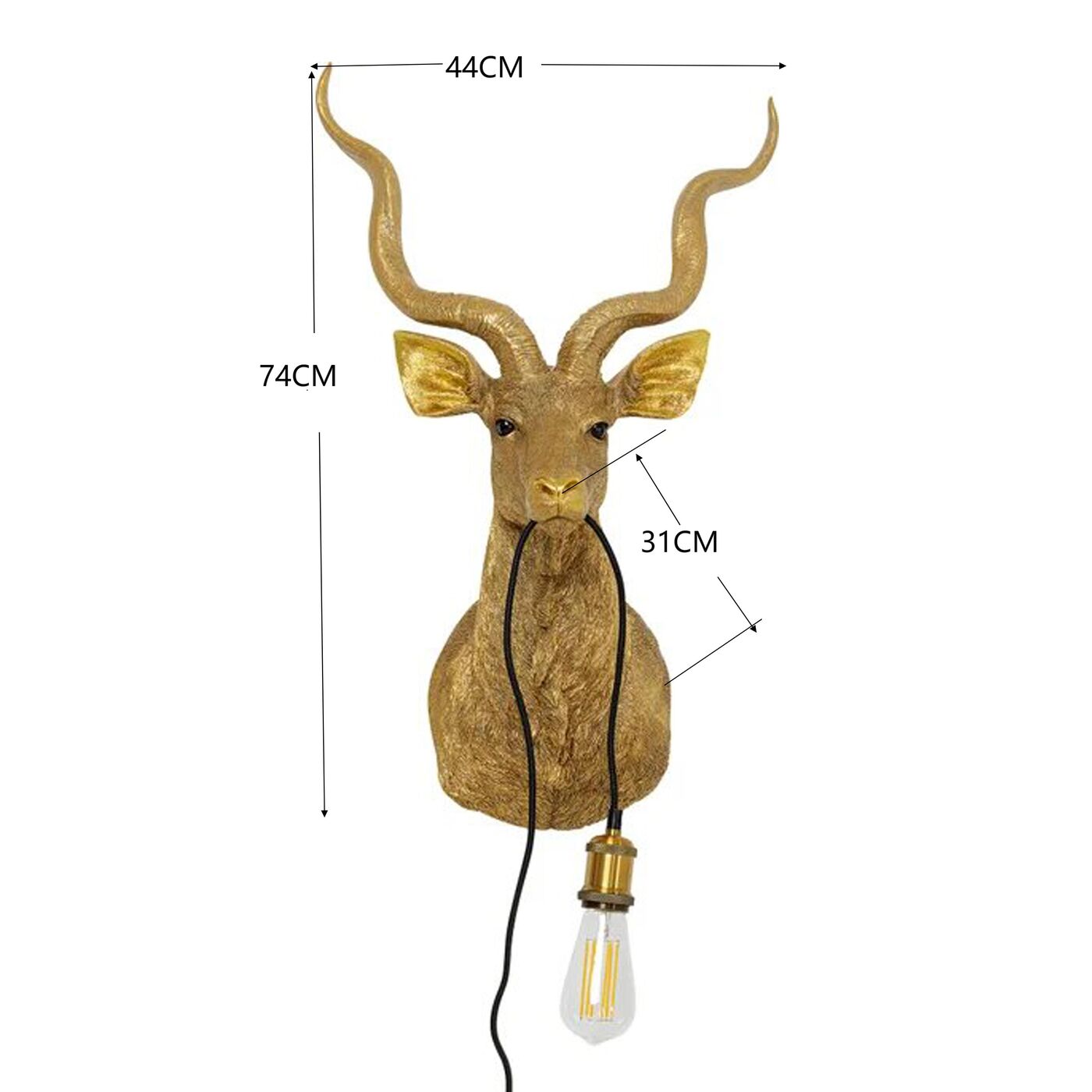 Светильник настенный Горный козел Animal Goat Gold ракурс 7