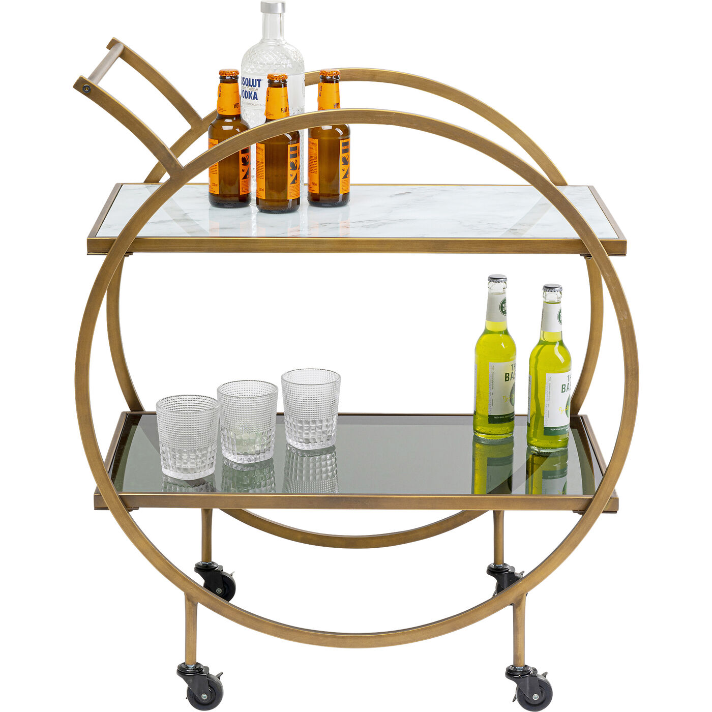 Стол сервировочный Loft Brass ракурс 2