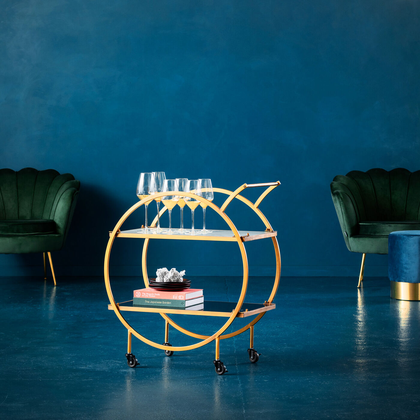 Стол сервировочный Loft Brass ракурс 16