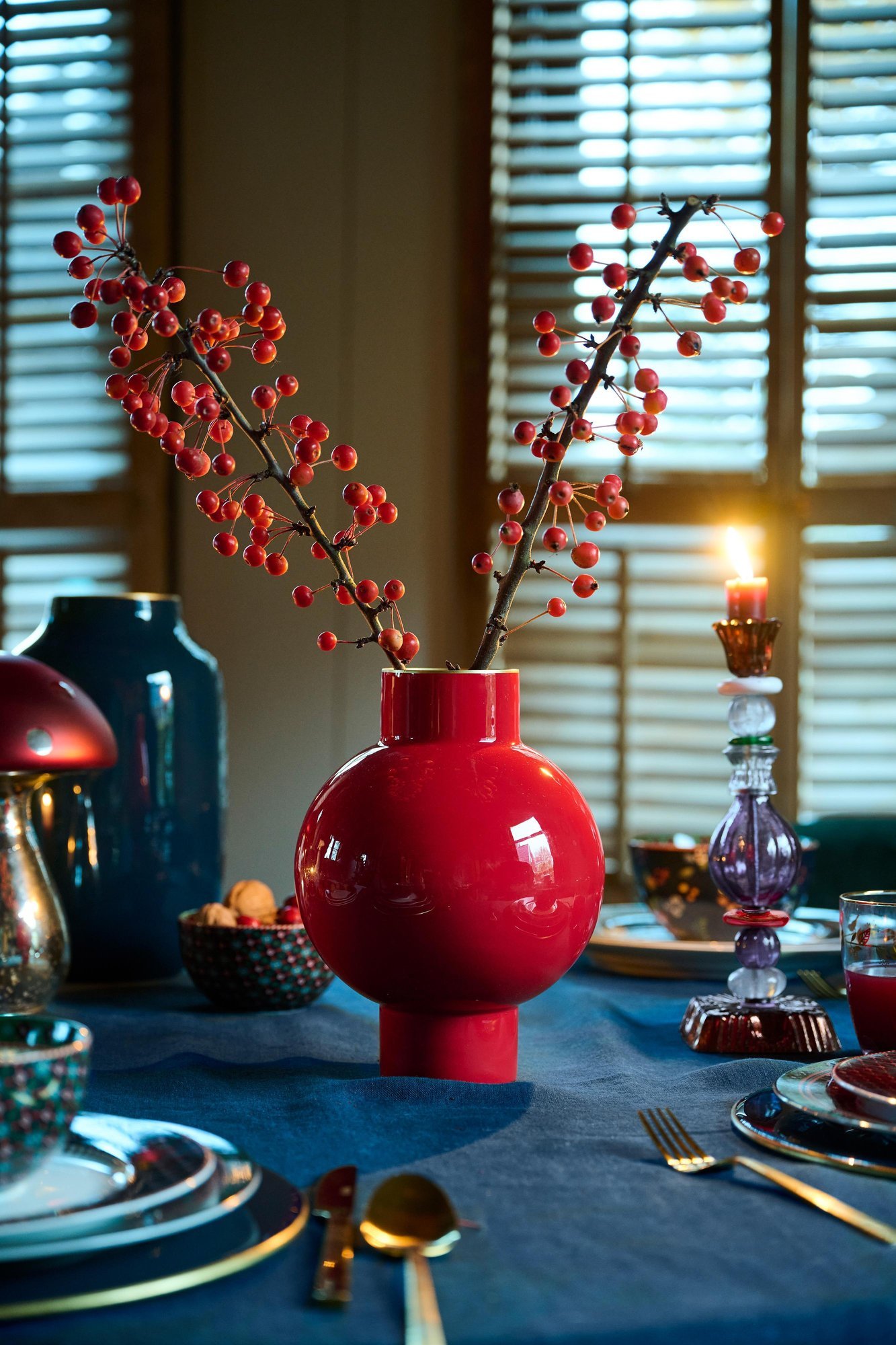 Ваза Metal Small Red, 18х24 см, 3,1 л