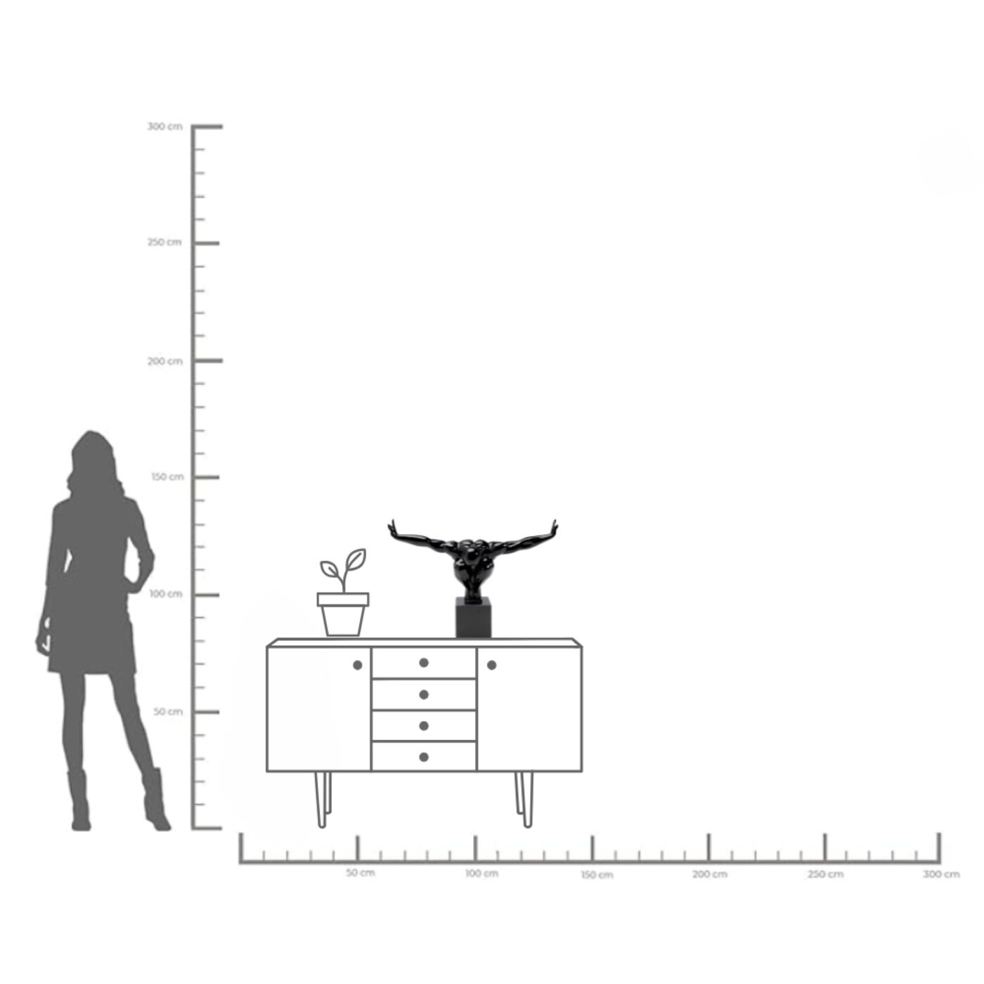 Фигура декоративная Athlet Black ракурс 9