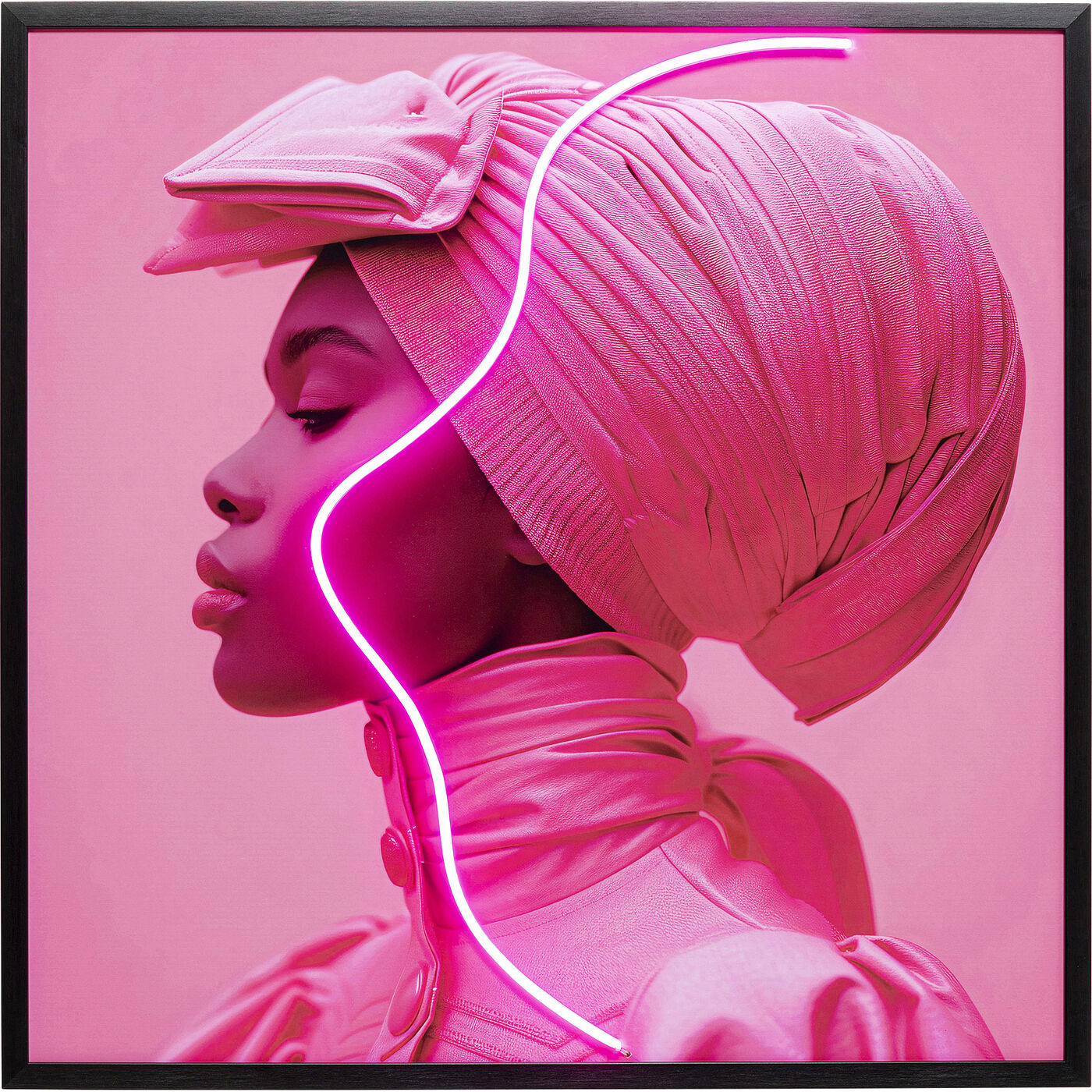 Картина Pink Woman led, 80x80 см