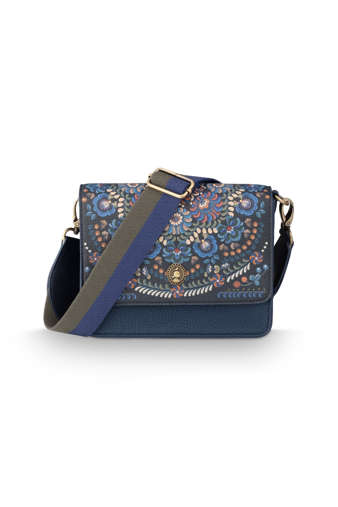Сумка кросс-боди маленькая Fenna Cross Il Ricamo Dark Blue, 1,3 л ракурс 2