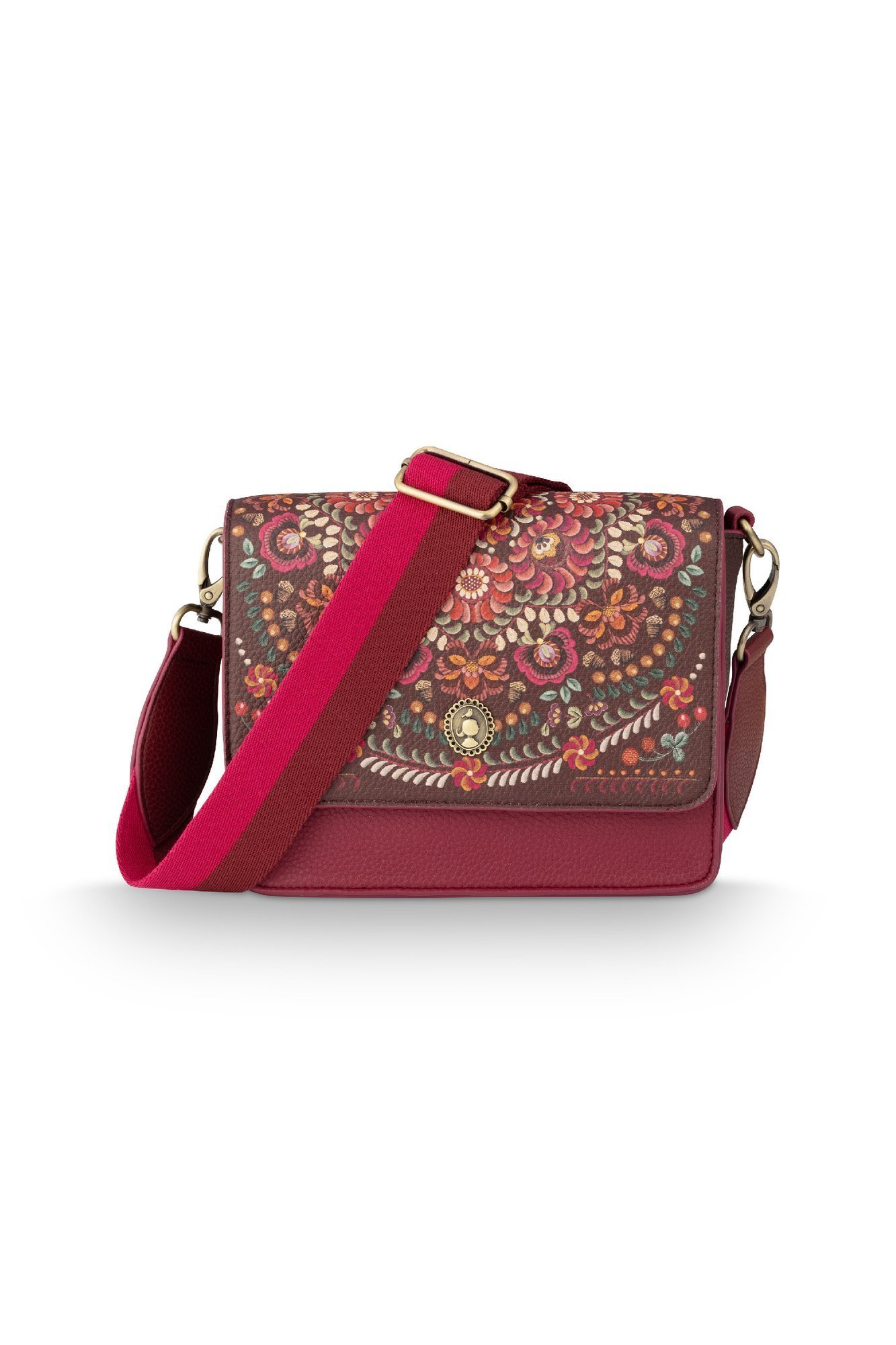 Сумка кросс-боди маленькая Fenna Cross Il Ricamo Dark Red, 1,3 л ракурс 2