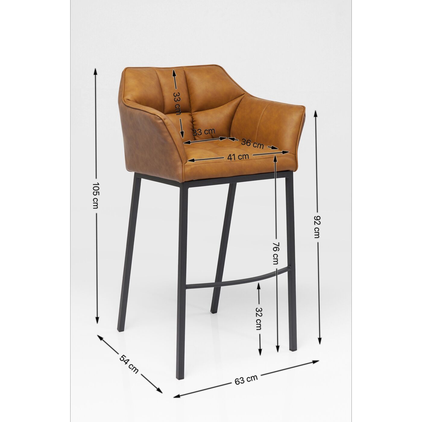 Стул барный Thinktank Quattro Brown ракурс 5