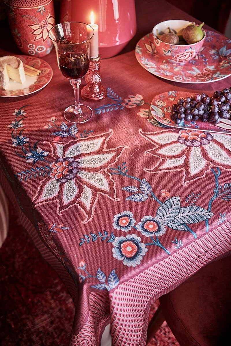 Скатерть Flower Festival Dark Pink, 150х250 см