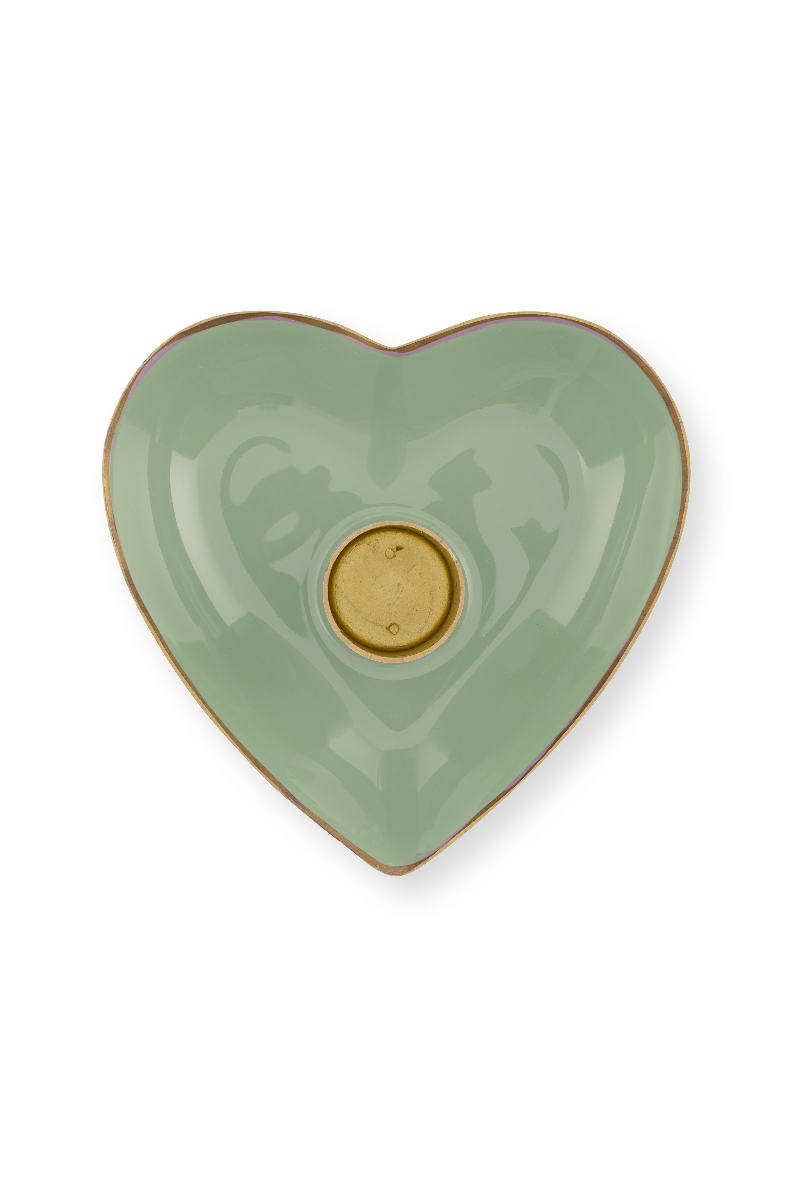 Набор подсвечников в форме сердца (2 шт.) Metal Heart Green ракурс 2