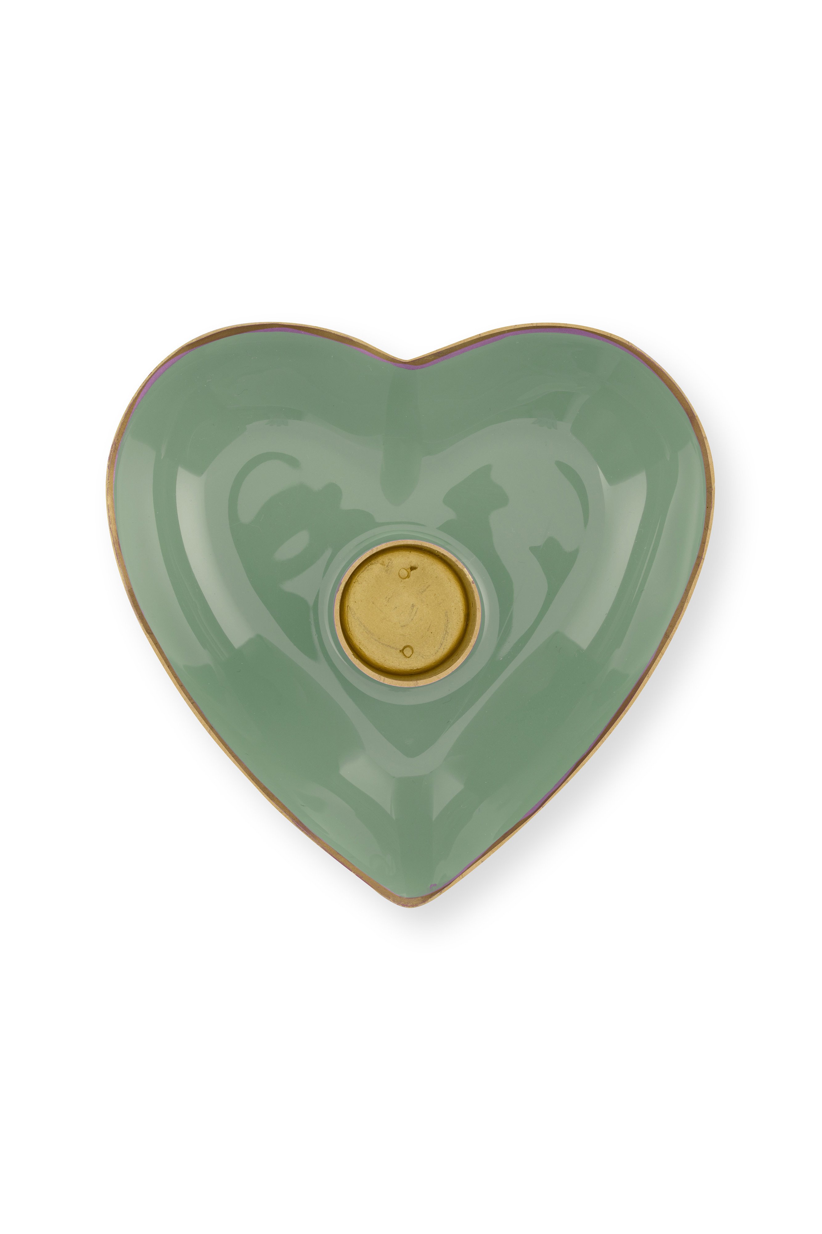 Набор подсвечников в форме сердца (2 шт.) Metal Heart Green ракурс 4