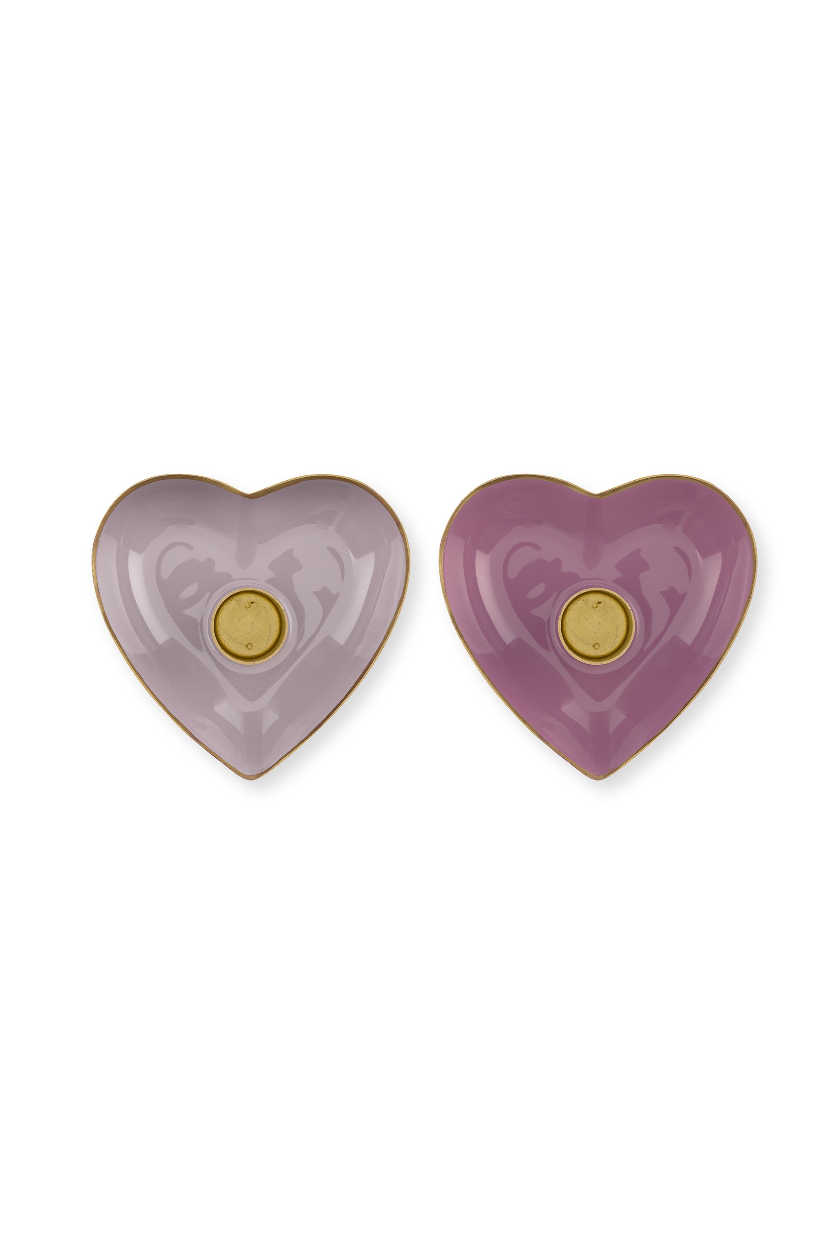 Набор подсвечников в форме сердца (2 шт.) Metal Heart Lilac ракурс 2