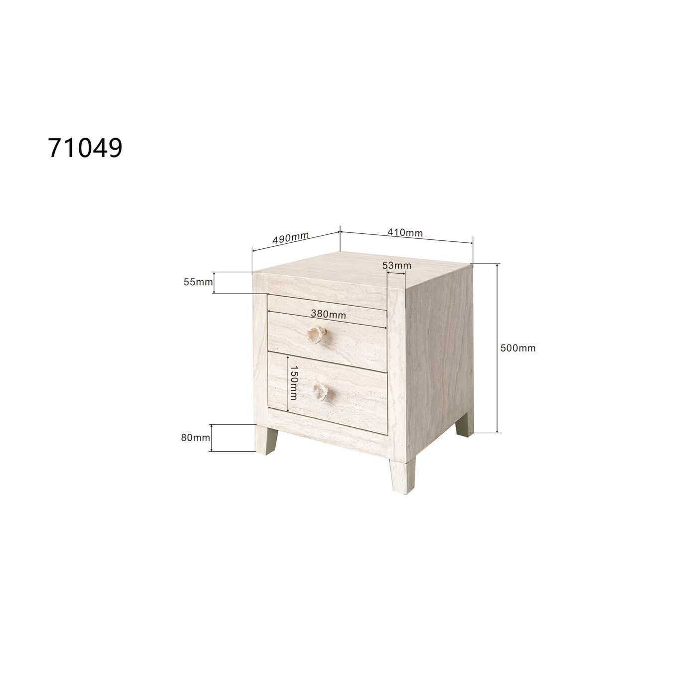 Комод Small Travertino ракурс 6