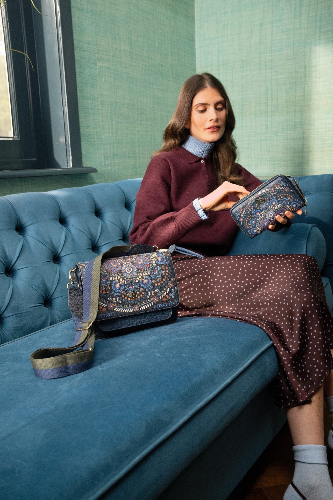 Кошелек Willow Il Ricamo Dark Blue ракурс 6