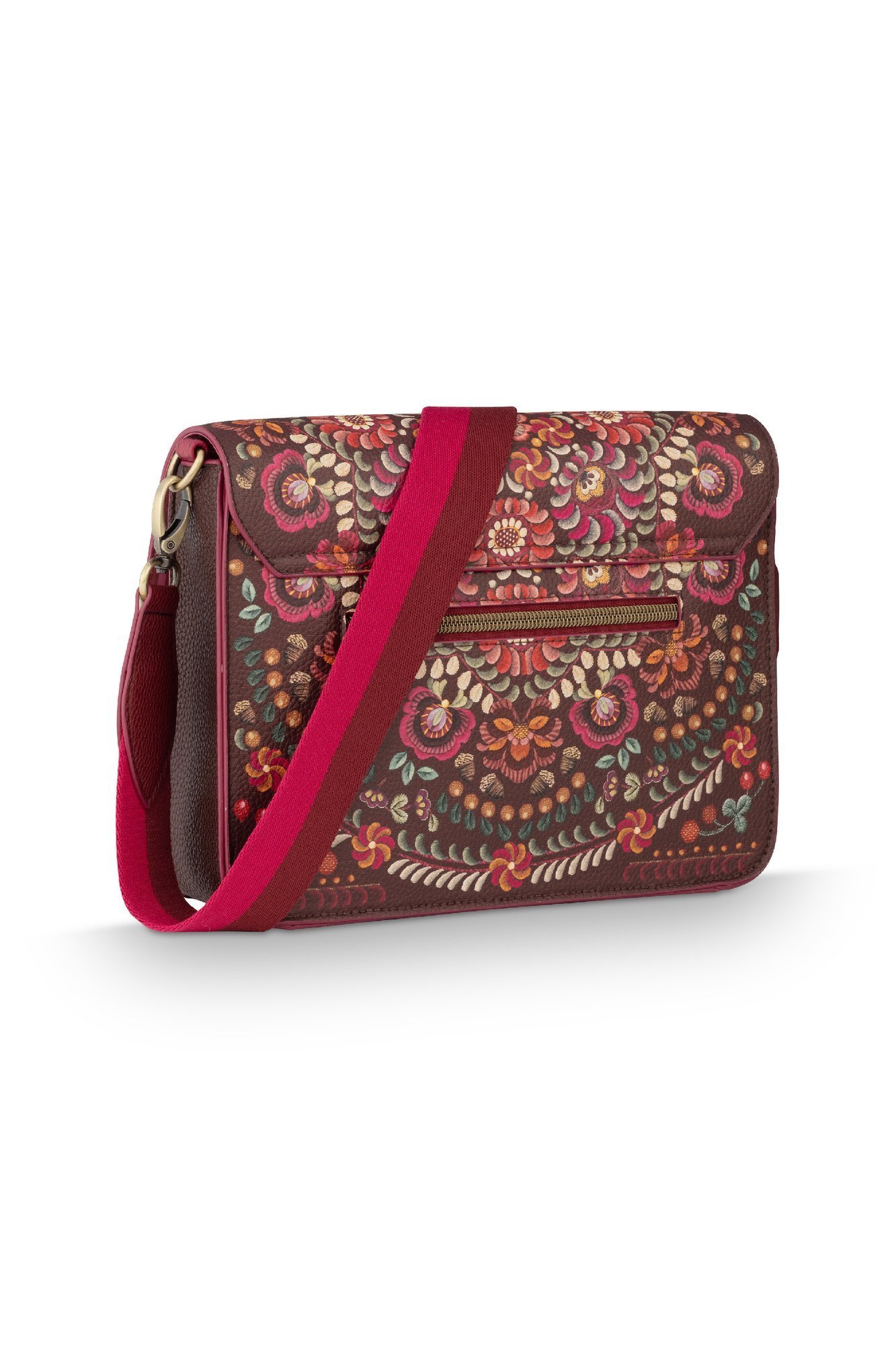 Сумка средняя Fenna Cross Il Ricamo Dark Red, 2 л ракурс 3