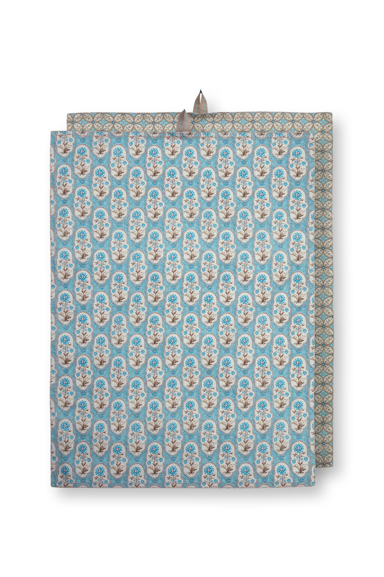 Набор полотенец кухонных (2 шт.) Blooming Tales Bustani-Pashmina Khaki-Blue ракурс 2