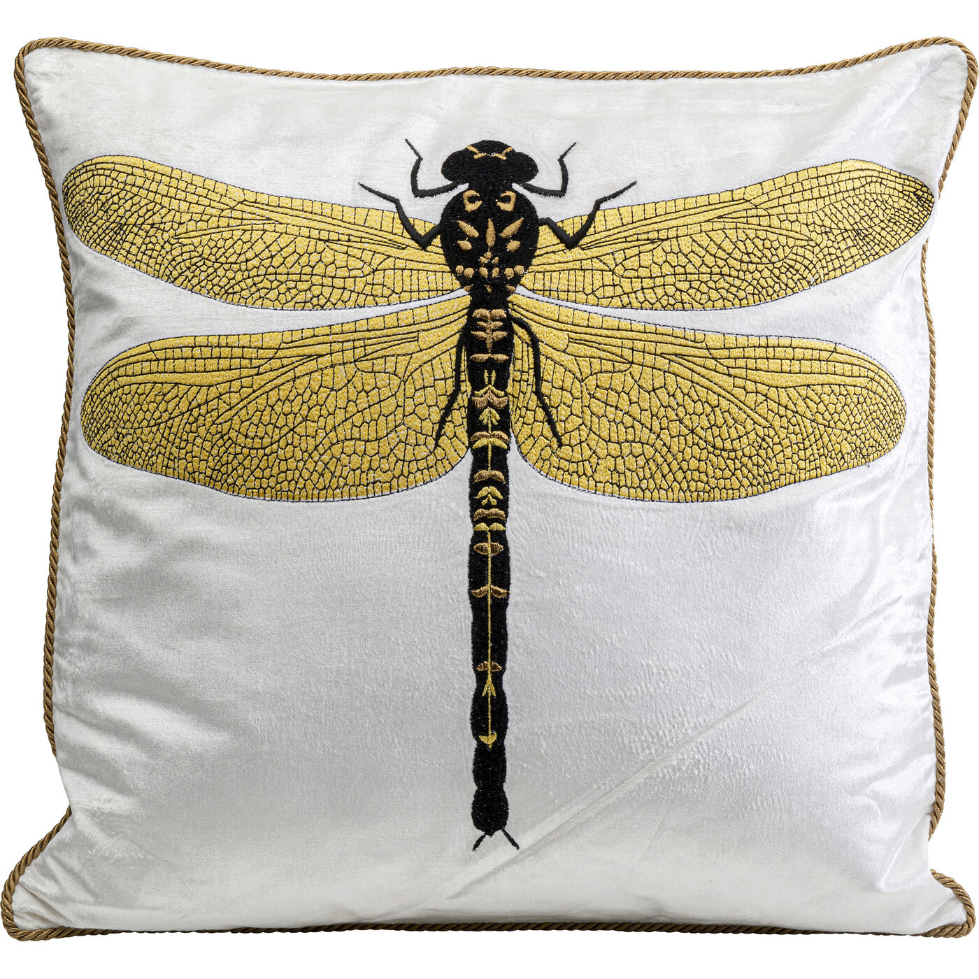 Подушка Glitter Dragonfly White, 40x40 см