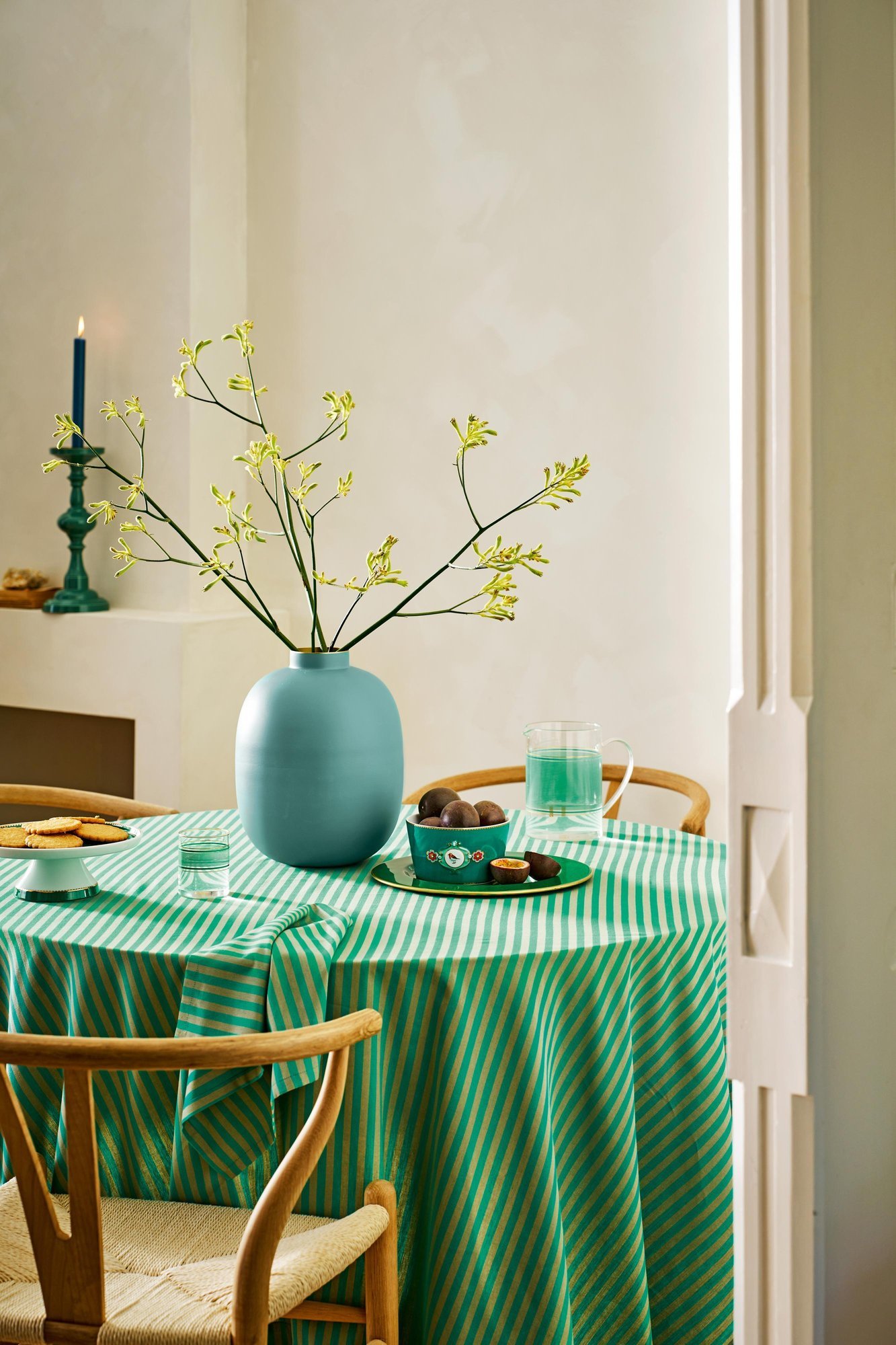 Скатерть Stripes Green, 160х250 см