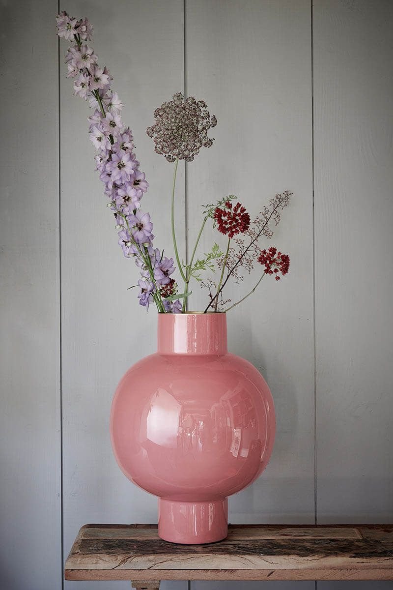 Ваза Metal Large Old Pink, 31,5х42 см, 16,7 л