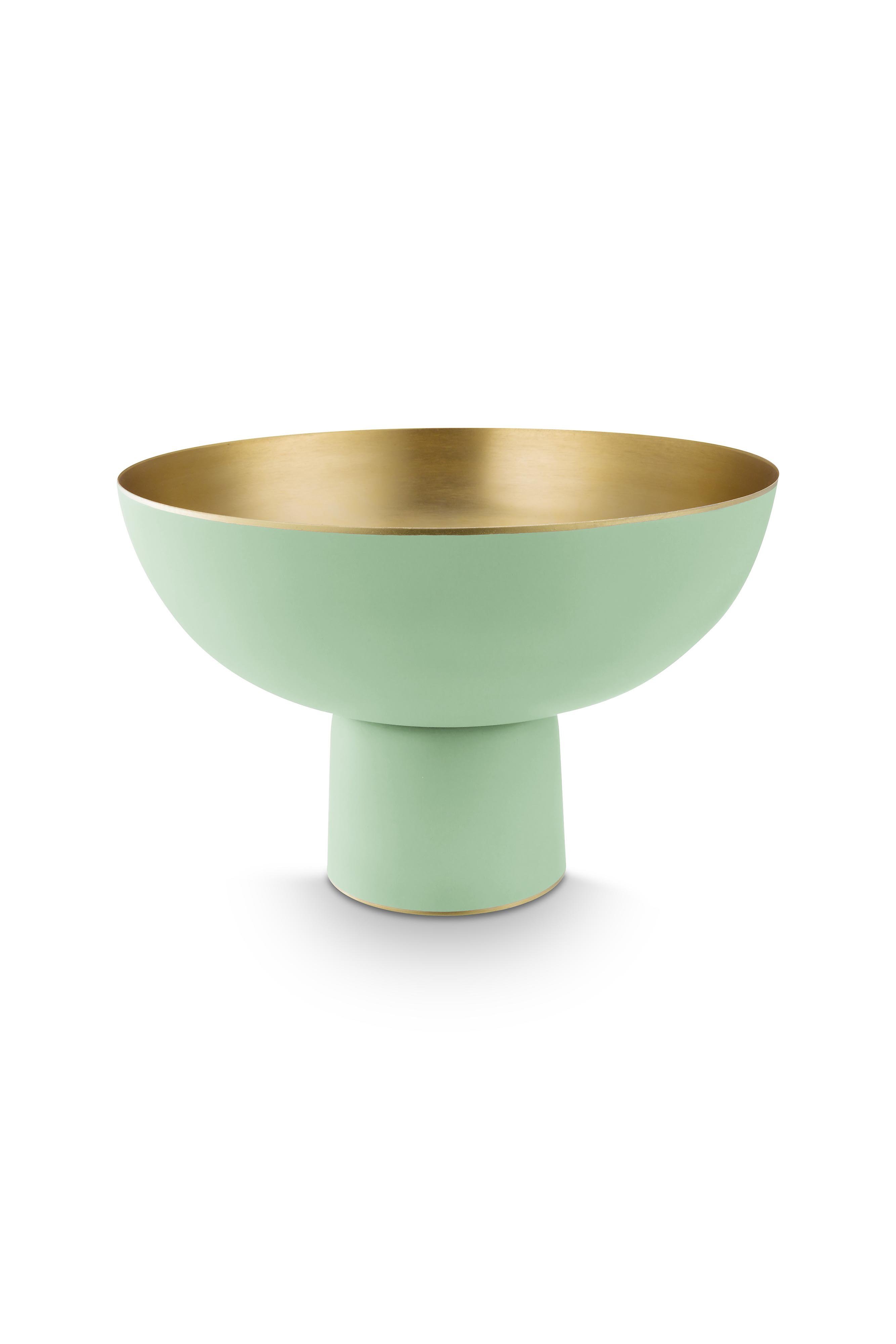 Поднос на ножке Metal Matt Bright Green ракурс 2