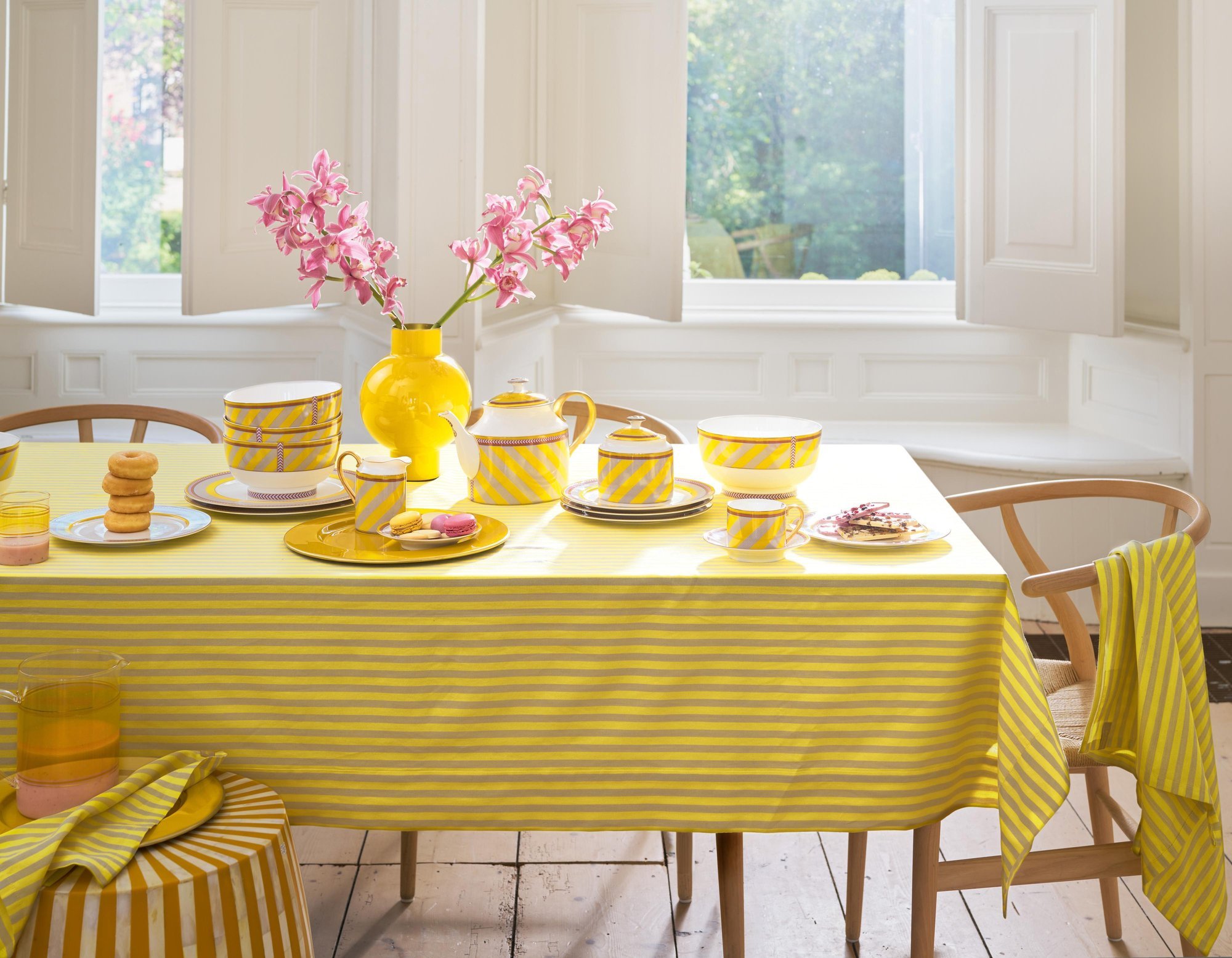 Набор полотенец кухонных (2 шт.) Stripes Yellow, 65х65 см