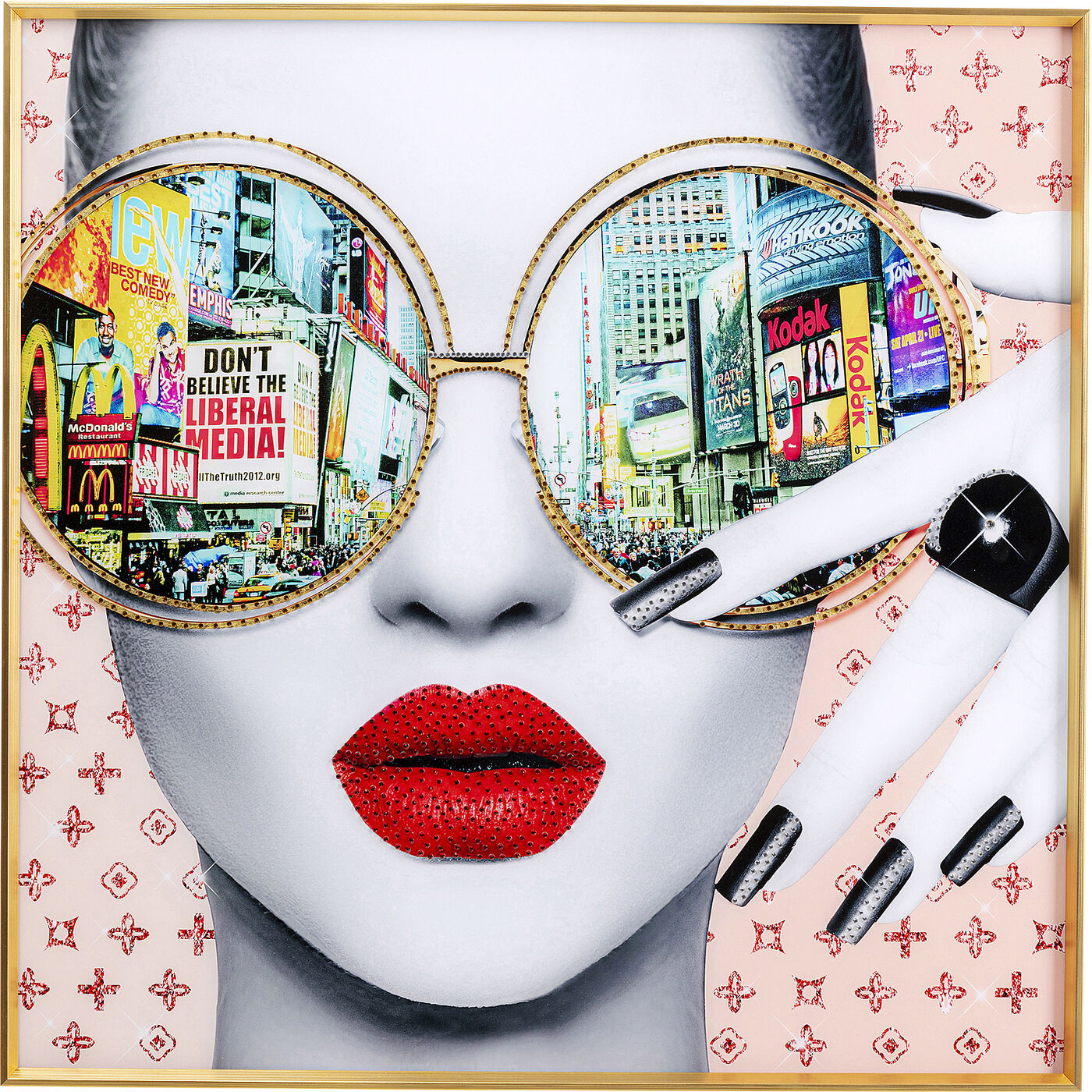 Картина в раме Times Square View, 80x80 см