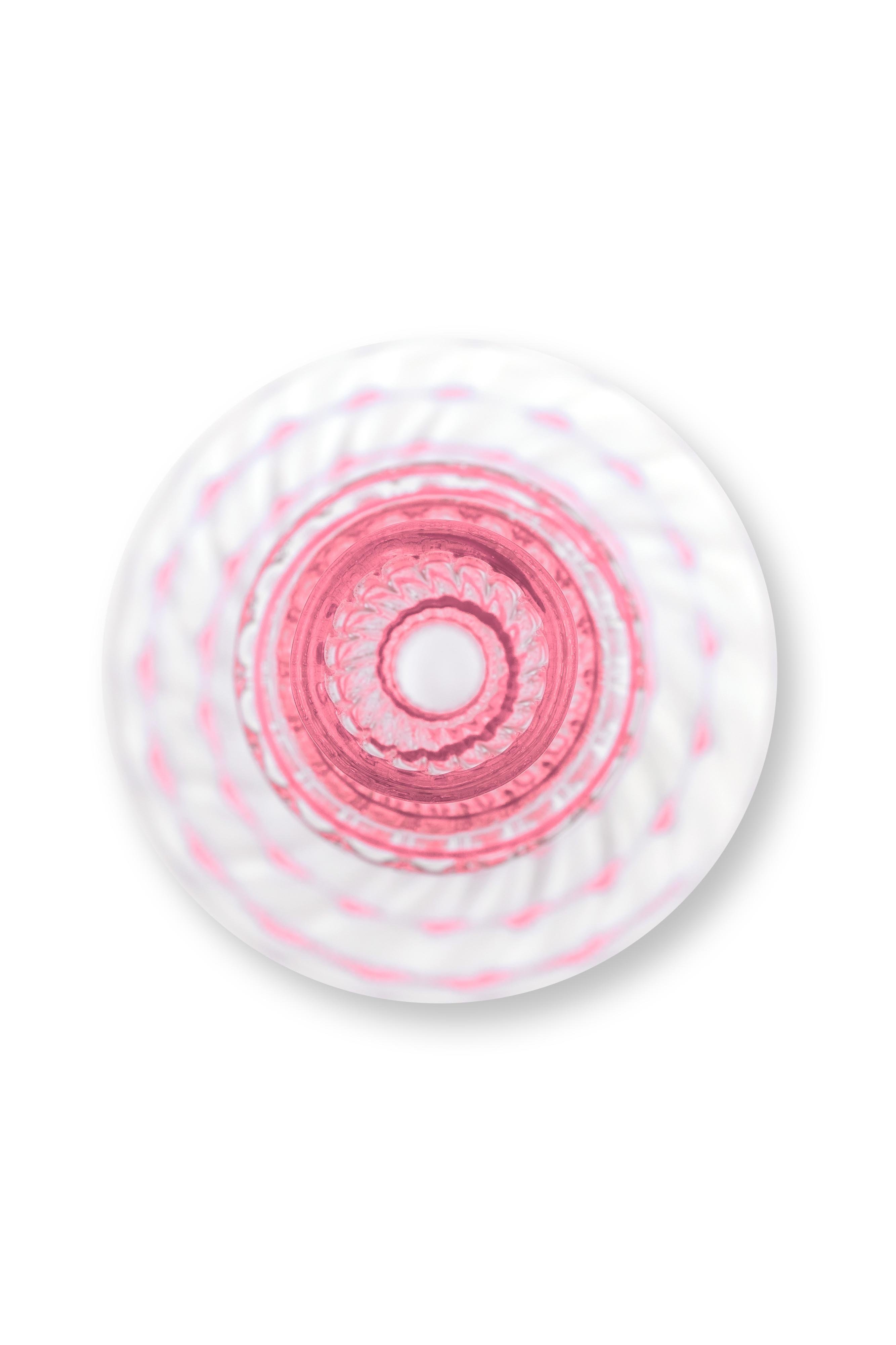 Подсвечник большой Glass Swirl Light Pink ракурс 5