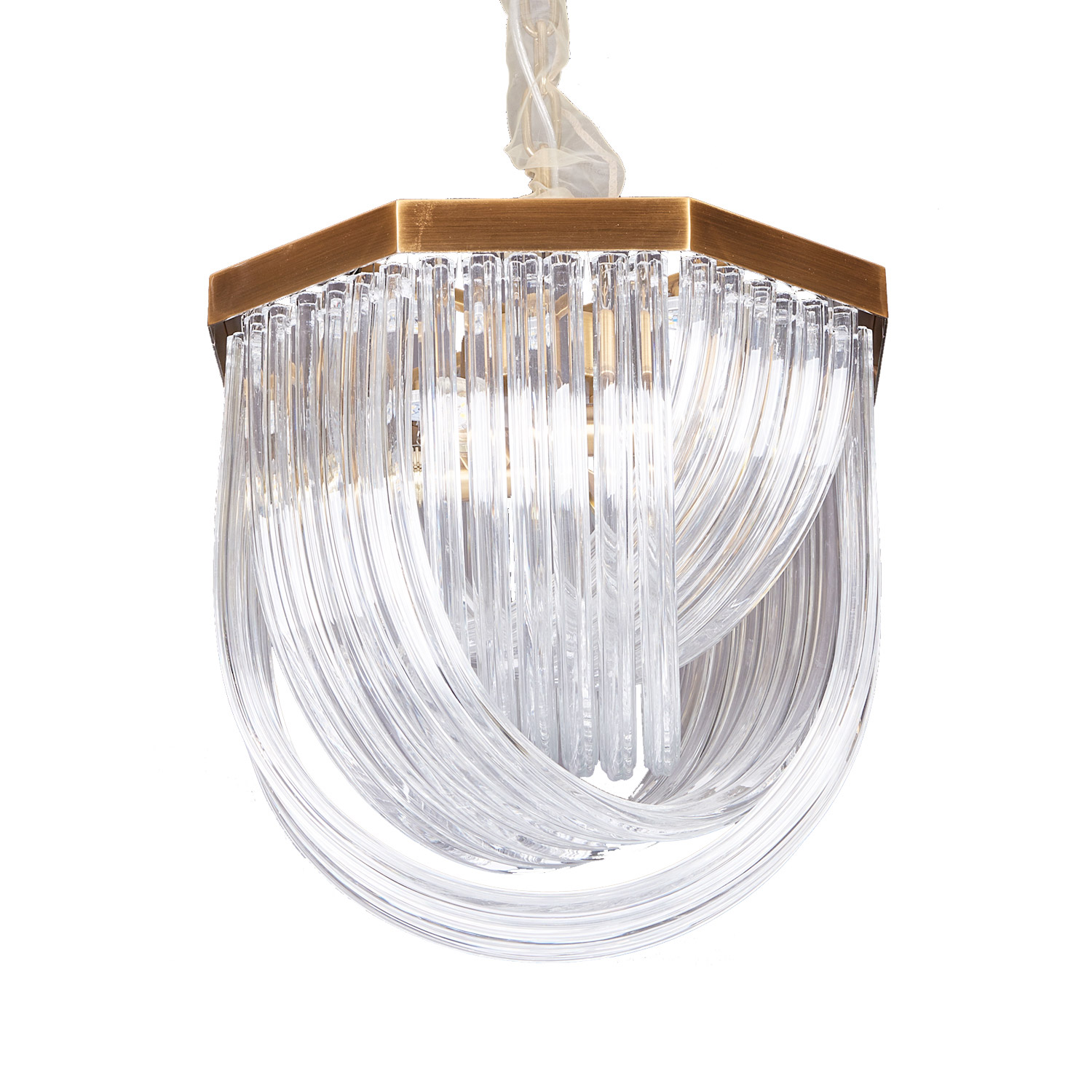 Люстра Murano L4 brass/clear, фото 2