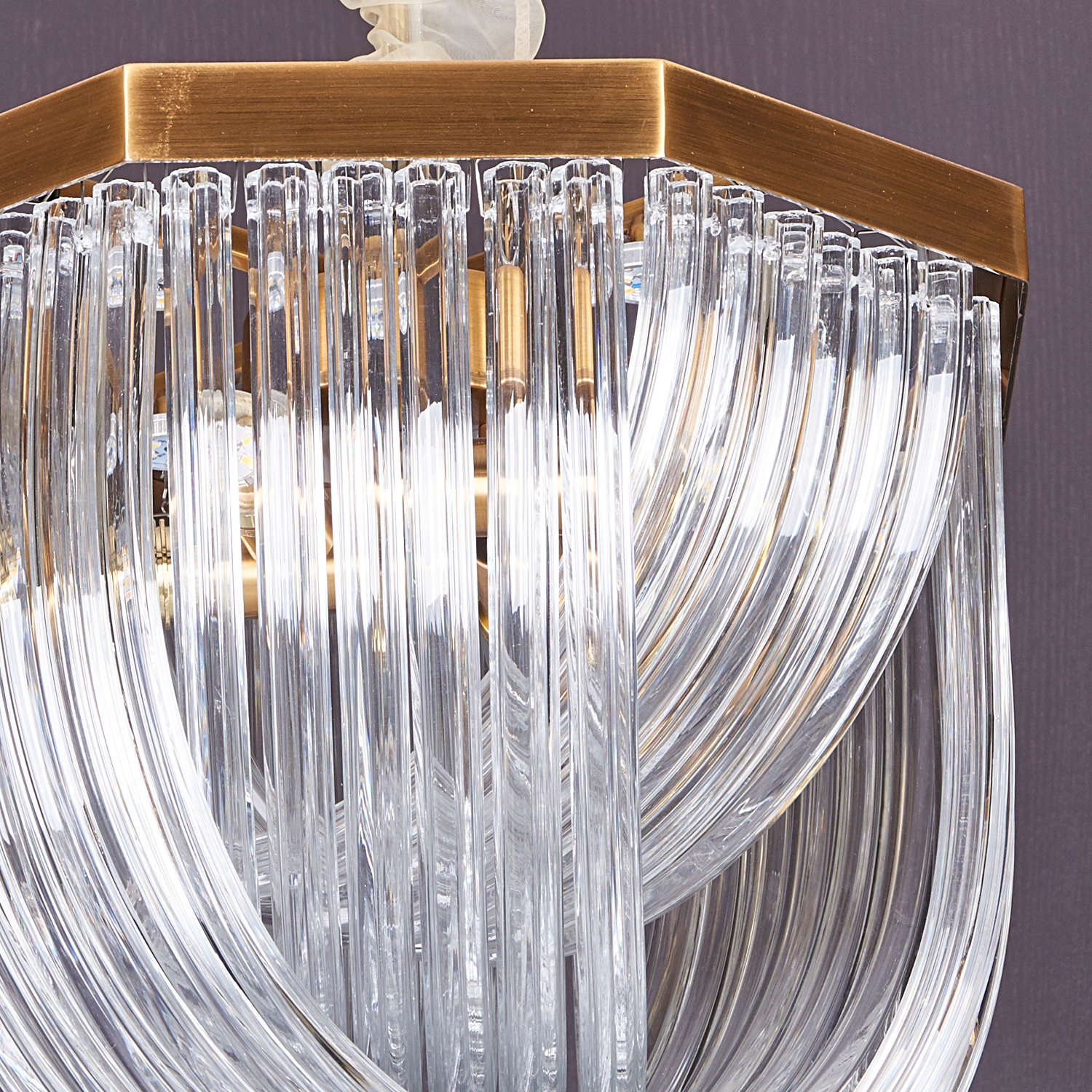 Люстра Murano L4 brass/clear, фото 3