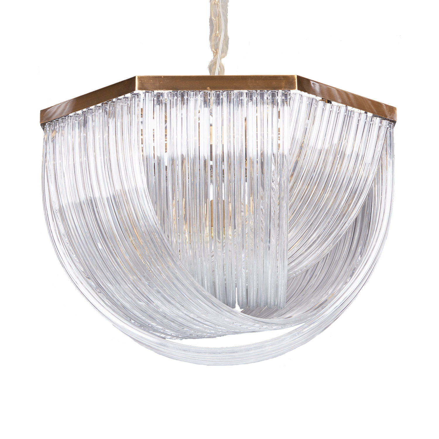 Люстра Murano L12 brass/clear, фото 2
